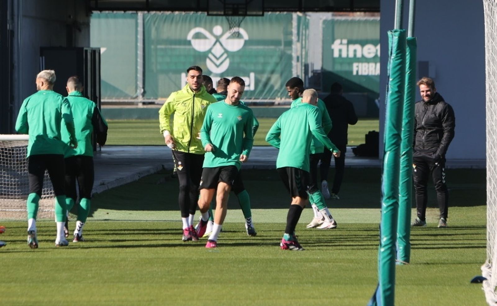Loren, en un momento del entrenamiento matinal de este viernes.