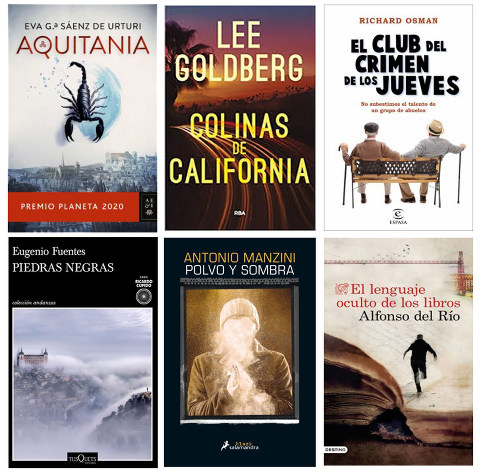 Portadas de los títulos.