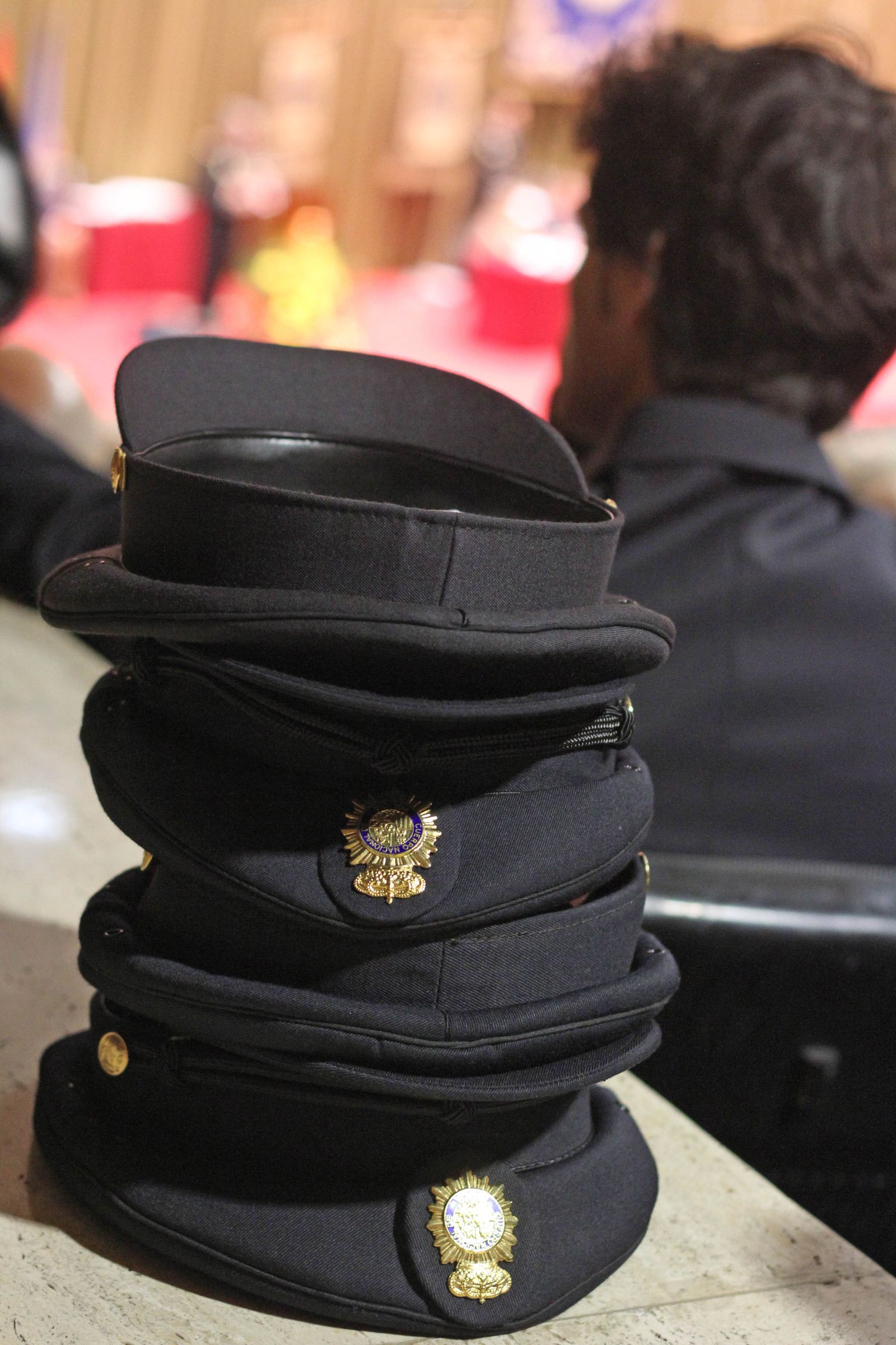 Gorras de la Policía, en el día del patrón.