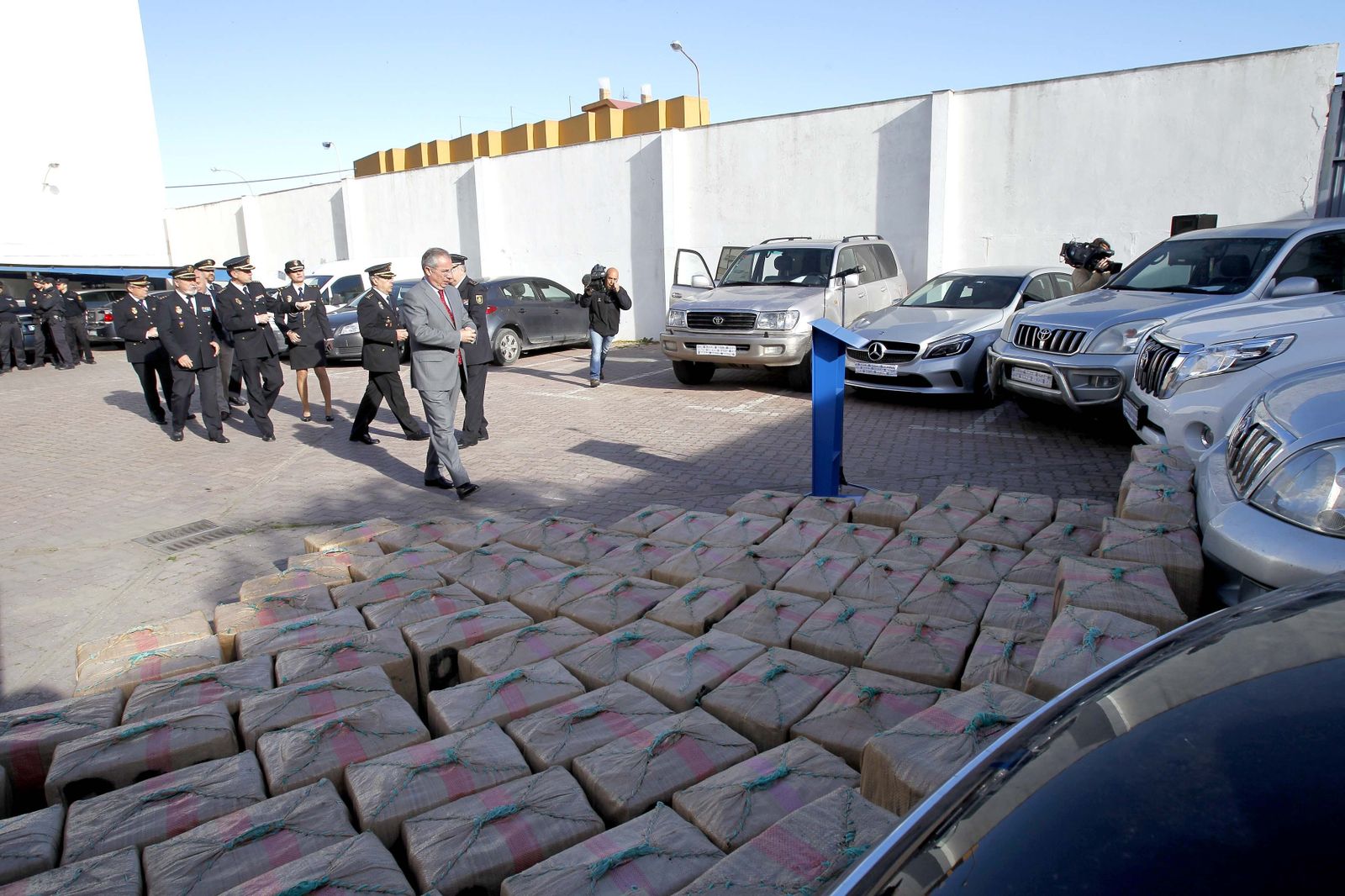 Uno de los alijos de hachís capturados el año pasado en el Campo de Gibraltar.