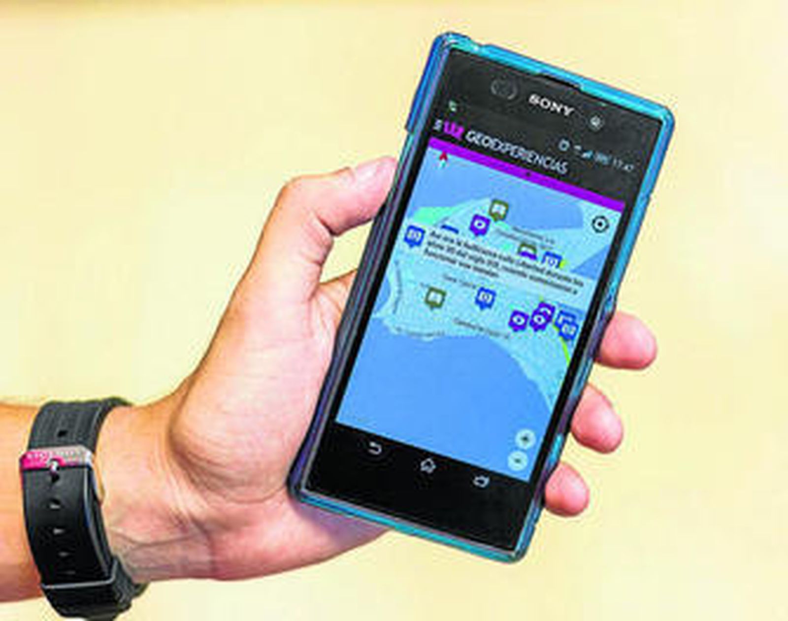 La app Geoexperiencias permite conocer diversas curiosidades de Cádiz sobre el mapa de la ciudad.