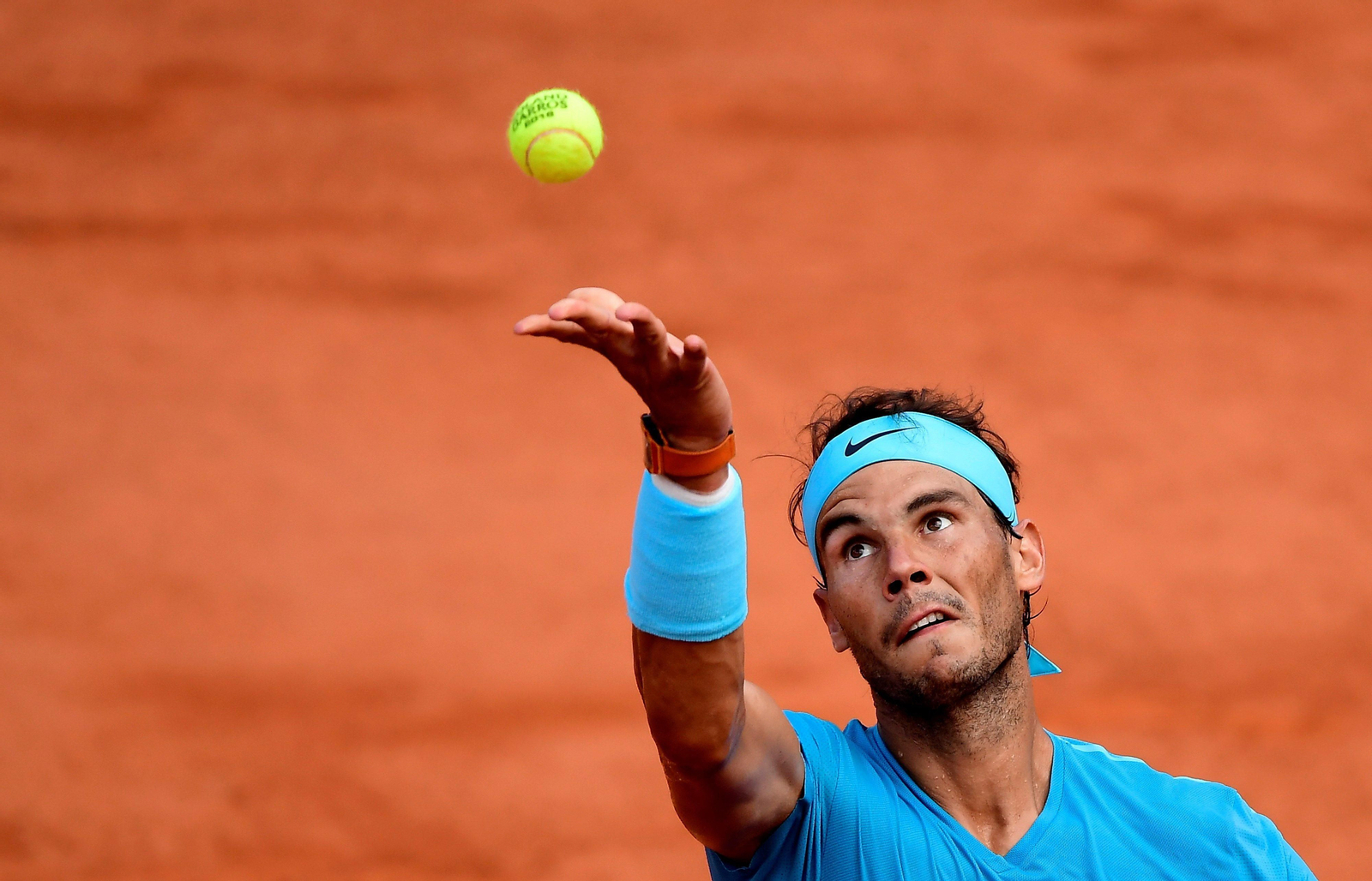 Rafael Nadal, durante su partido de semifinales contra Juan Martín del Potro.