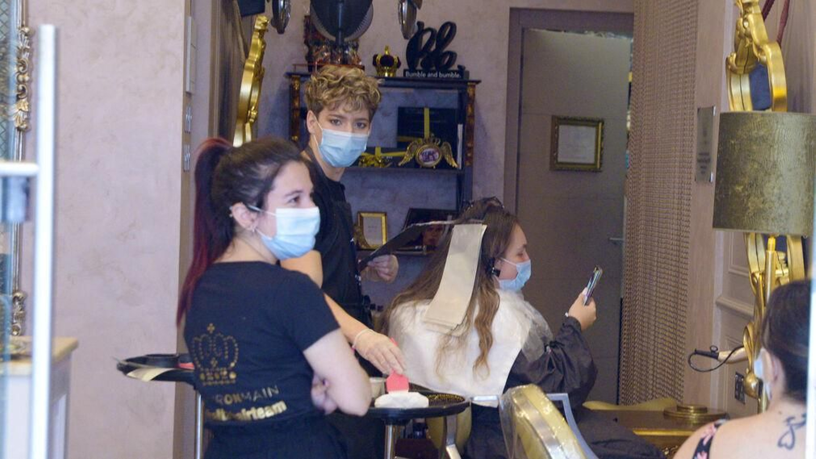 Una peluquería del centro de Gibraltar.