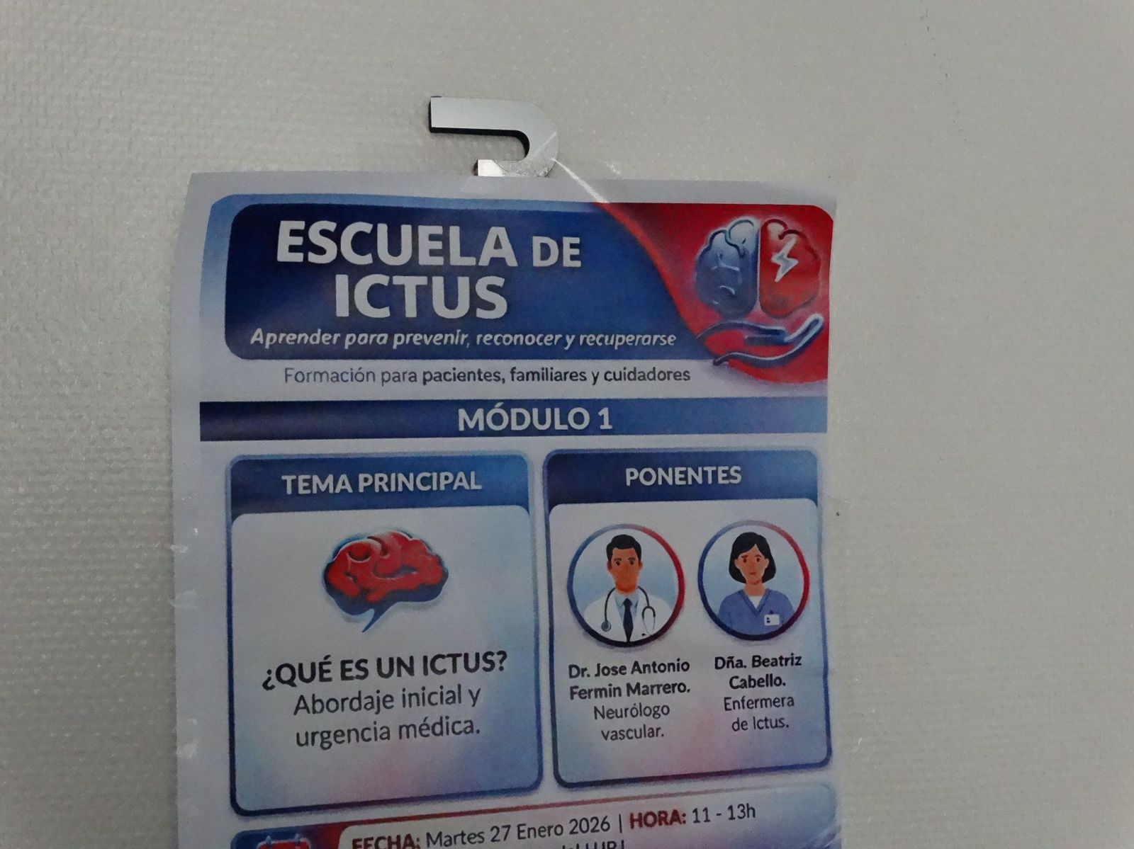 Fotografías de la presentación en el Hospital Juan Ramón Jiménez de la nueva escuela de ictus