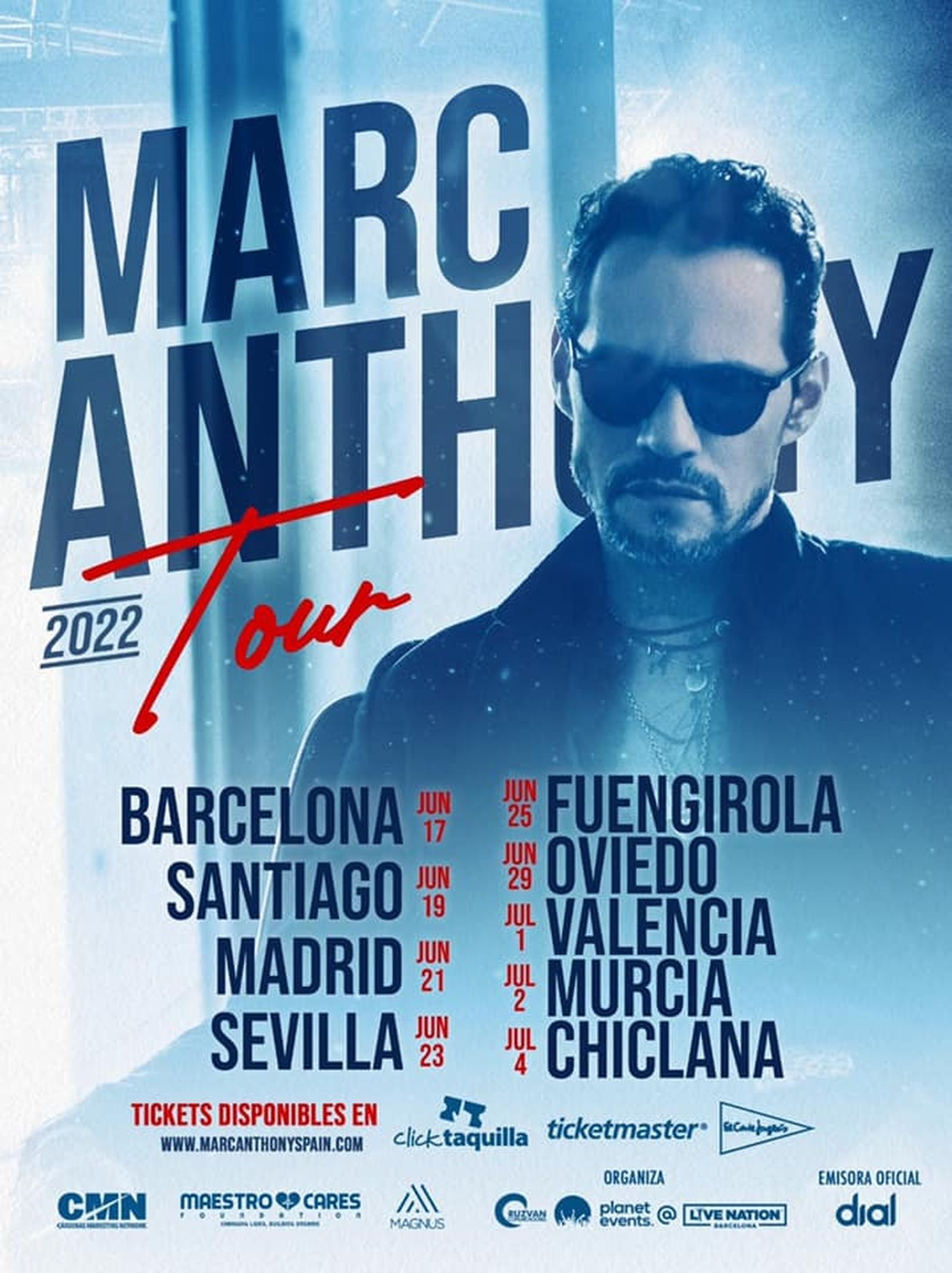 Cartel de la gira del cantante.