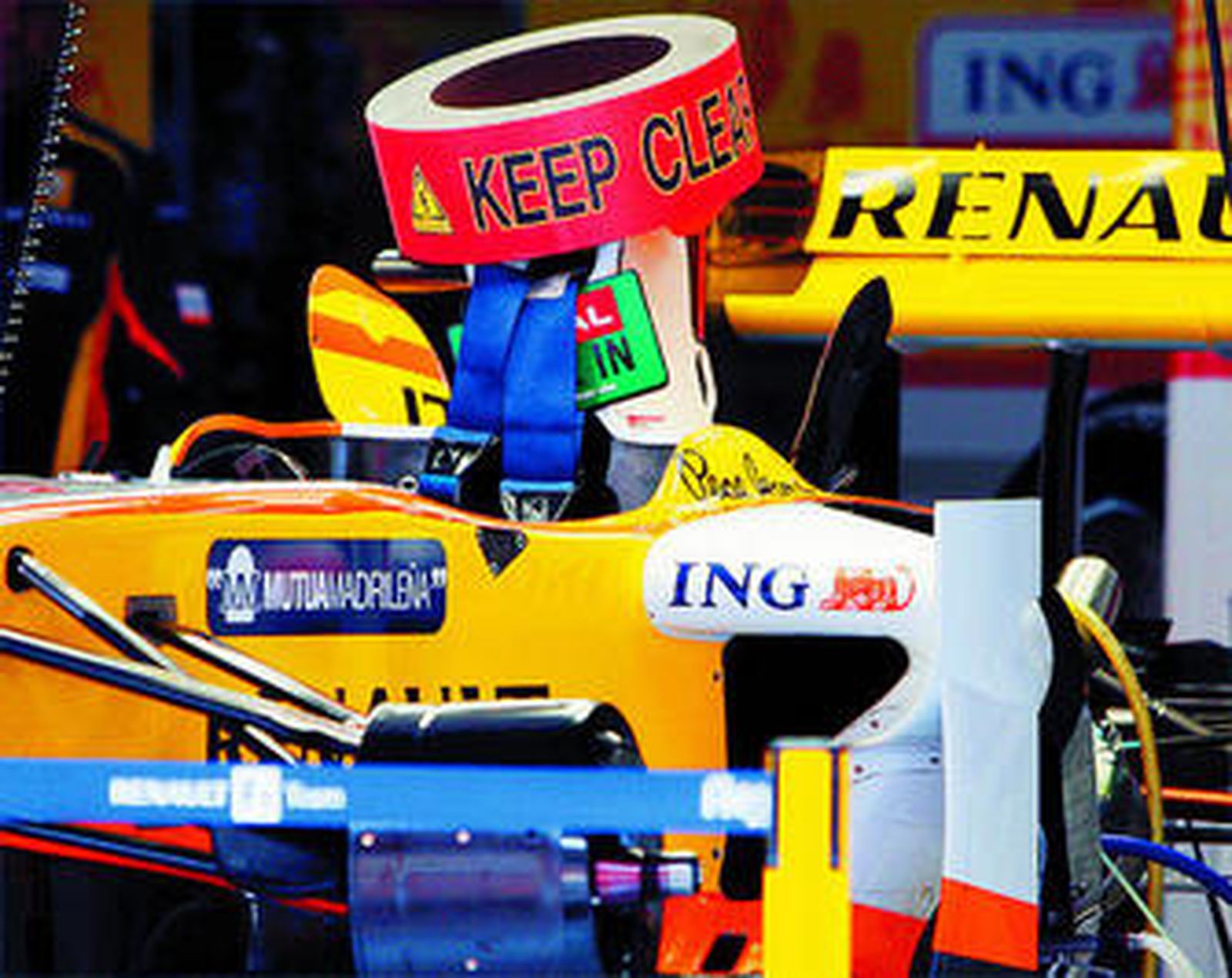 El R29 de Fernando Alonso, que tendrá hoy nuevo suelo y nuevo difusor para intentar ganar unas décimas.