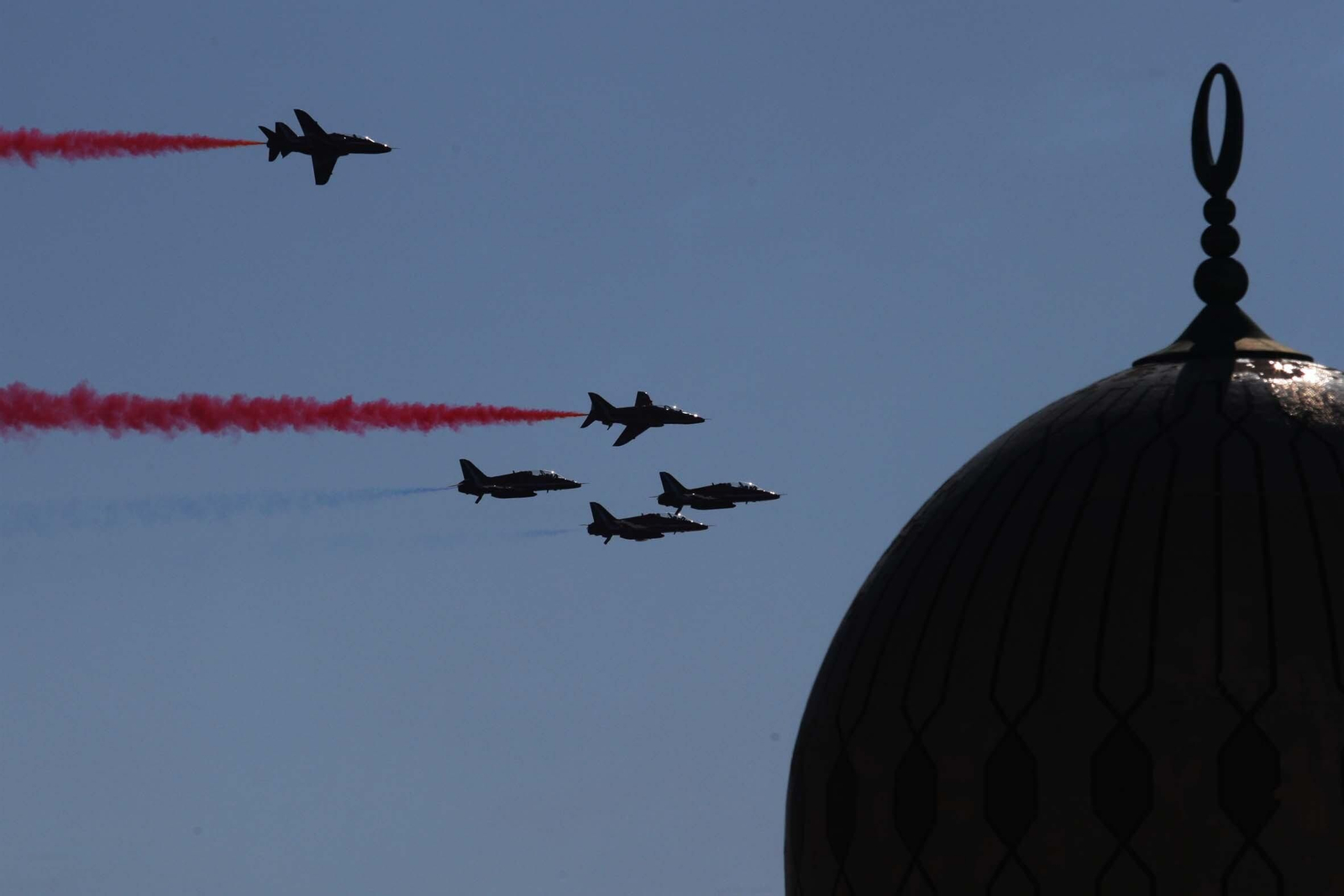 Exhibición de las Red Arrows en Gibraltar en 2009