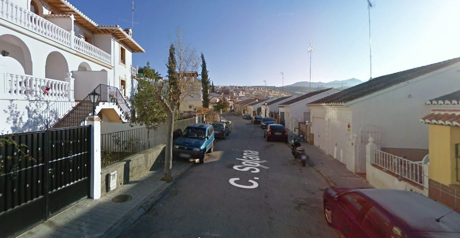 Imagen de Google Maps de la calle Solana de Huétor Vega.