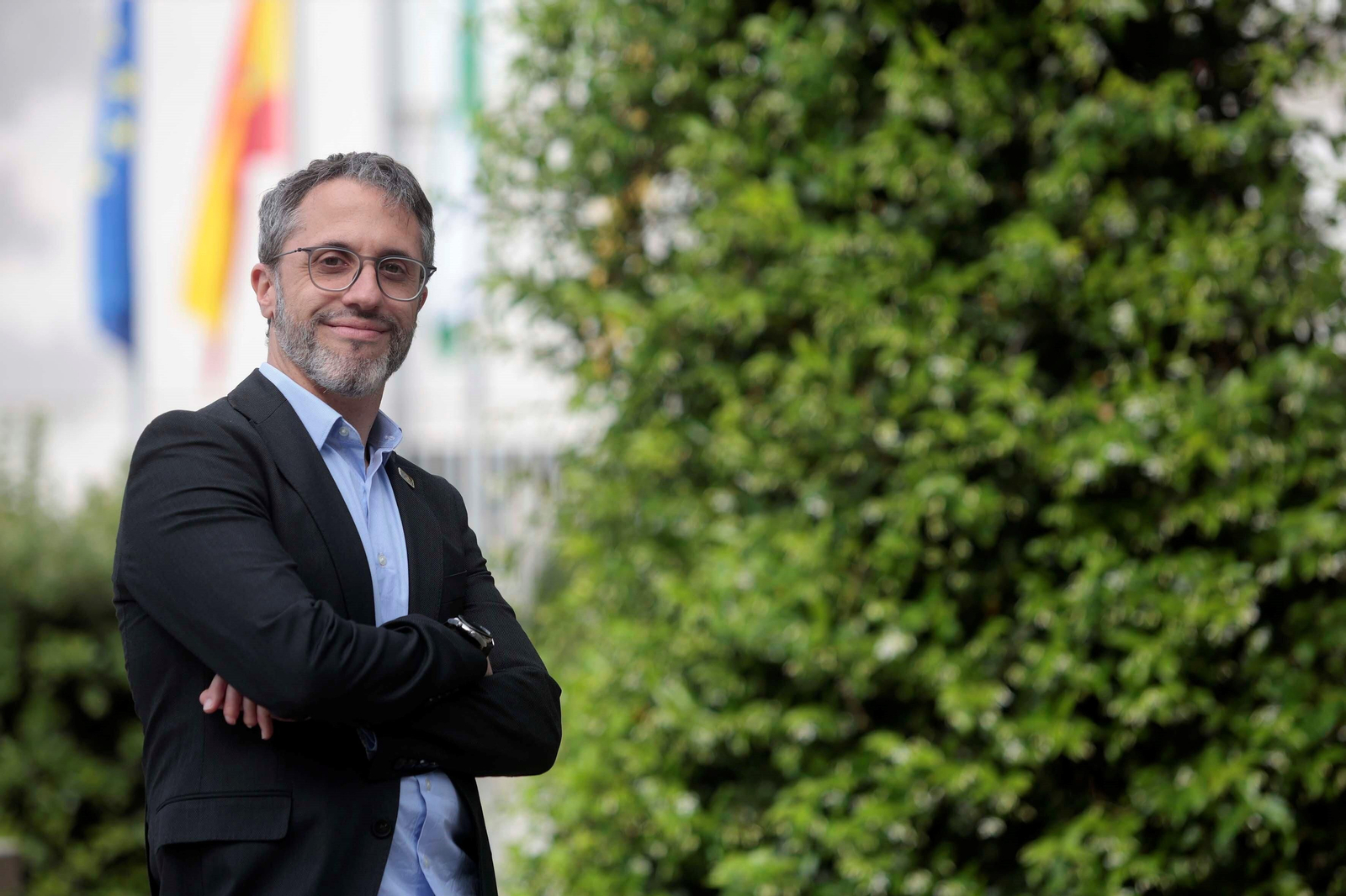 Javier Peralta, en uno de los espacios universitarios de su ciudad, Algeciras Javier Peralta, en uno de los espacios universitarios de su ciudad, Algeciras