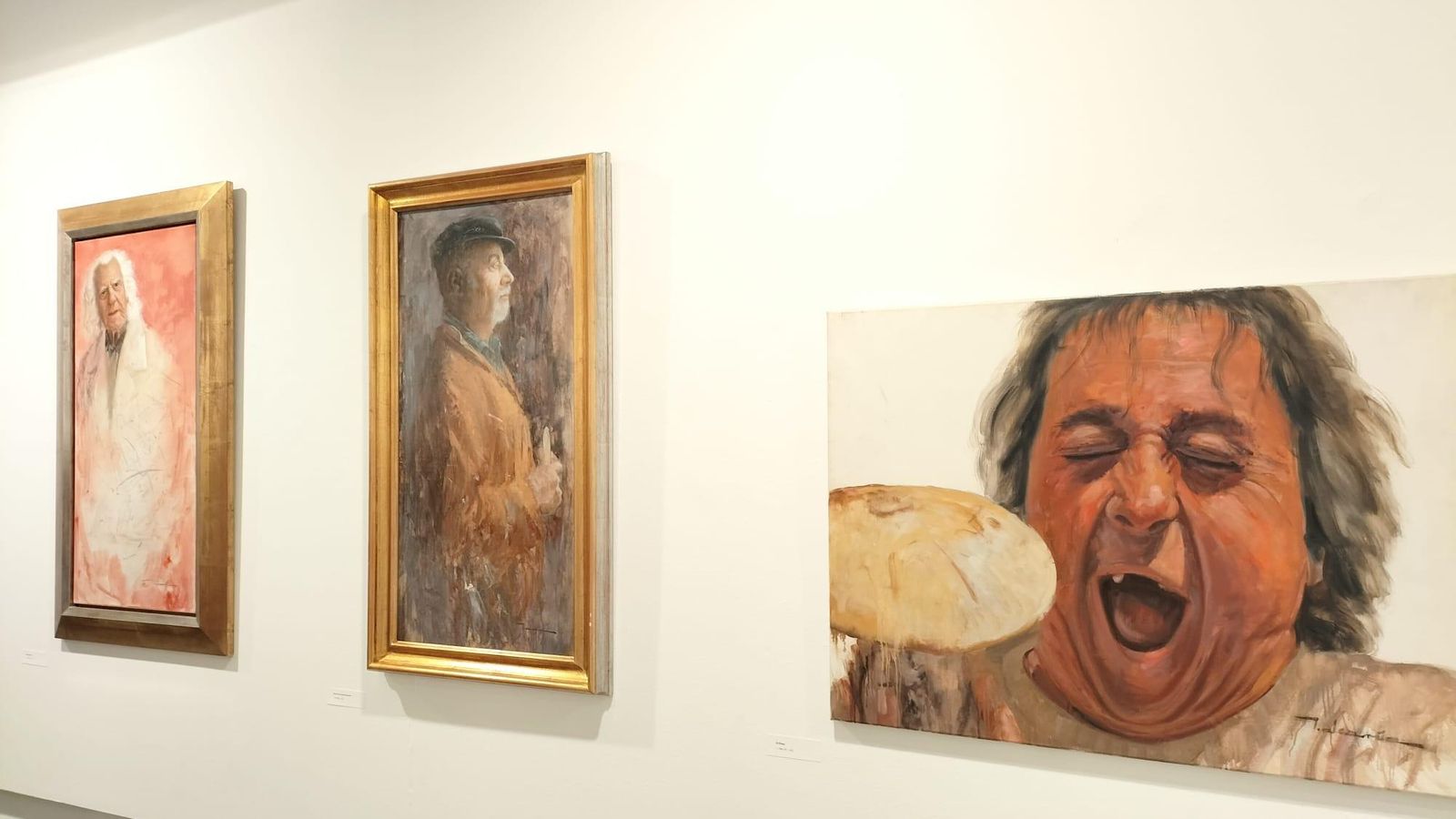 Algunas de las obras de a exposición de Ignacio Alcaría.