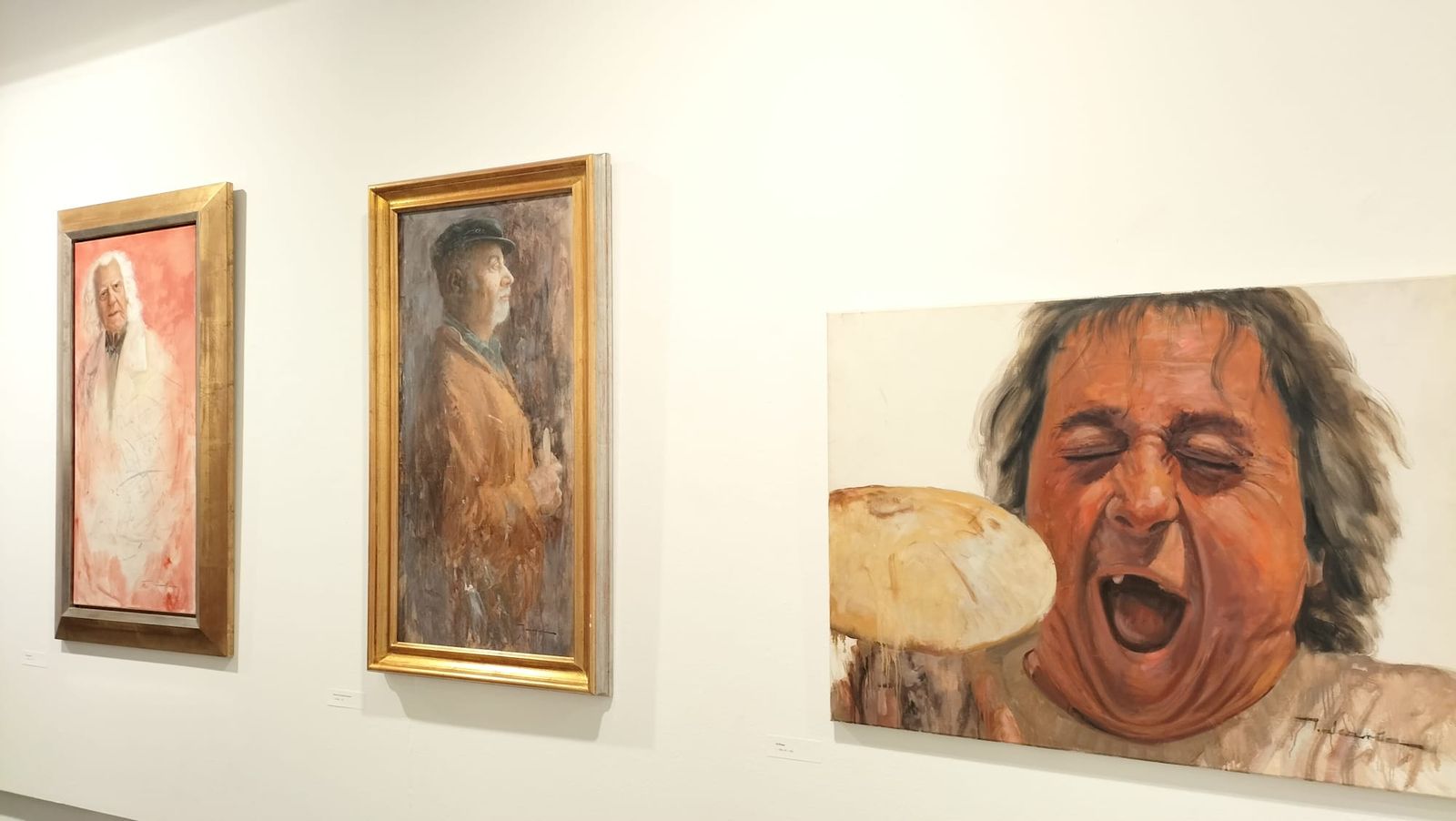 Algunas de las obras de a exposición de Ignacio Alcaría.