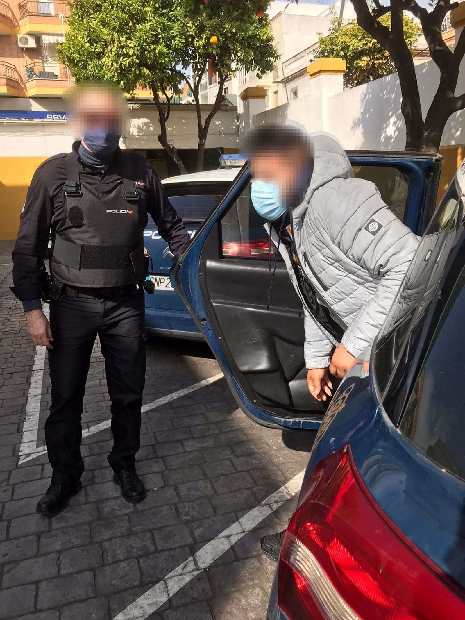 El detenido en San Juan de Aznalfarache.