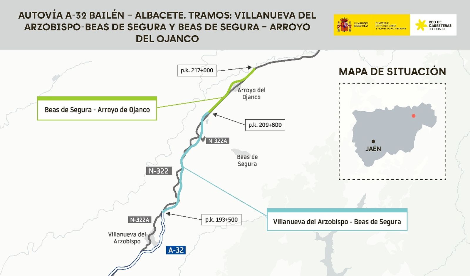 Los nuevos tramos de la A-32.