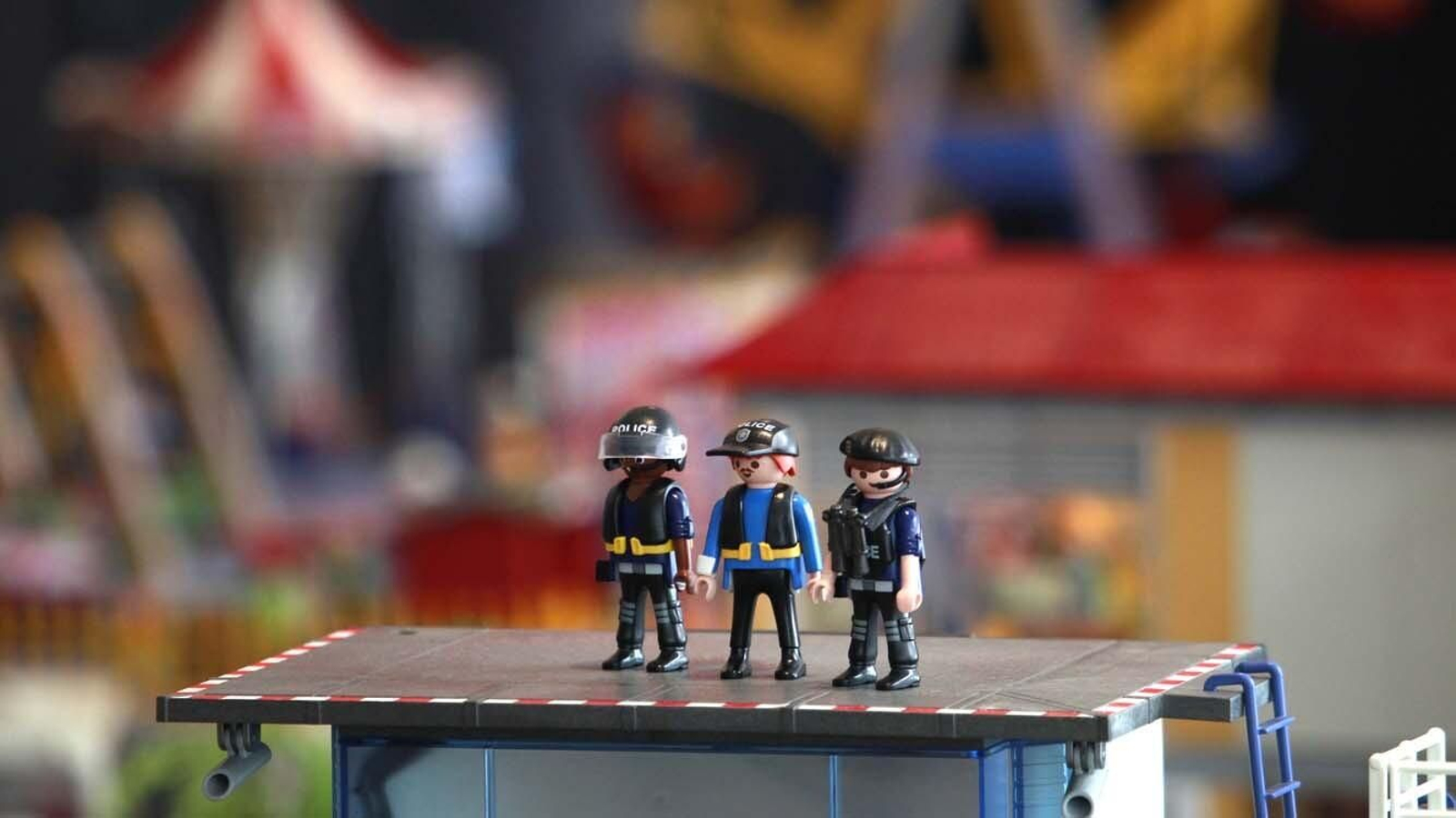 Las fotos de la exposición de las figuras de Playmobil