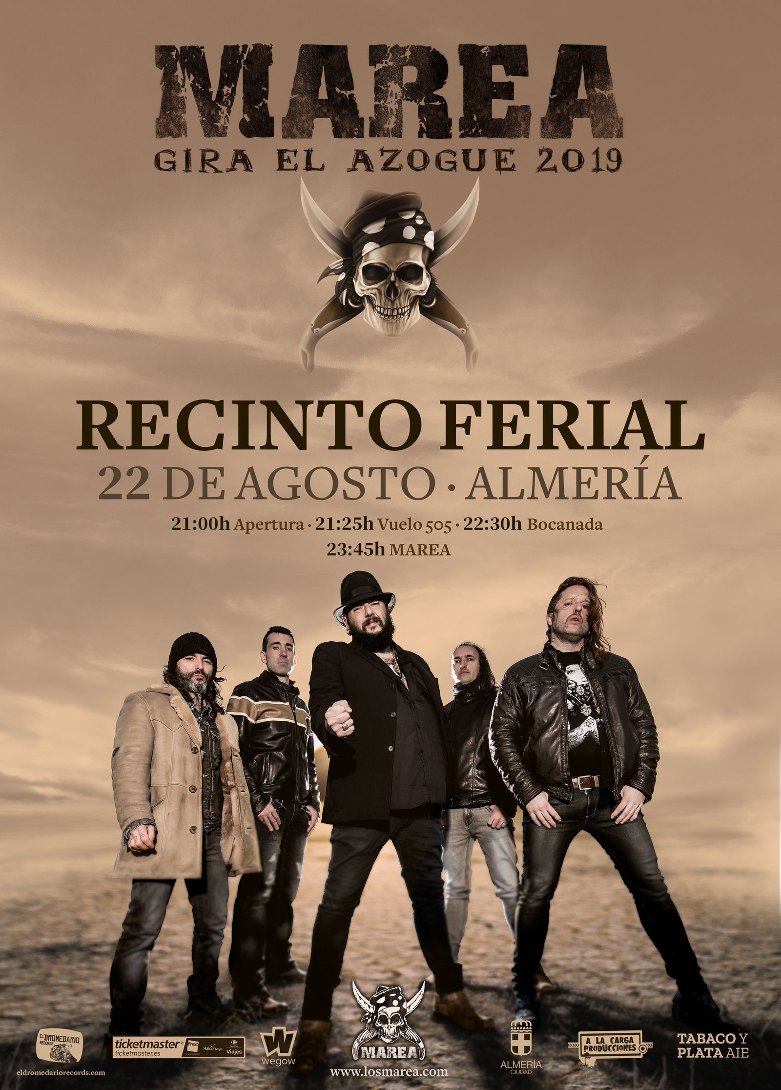 Cartel anunciador del concierto de Marea en Feria