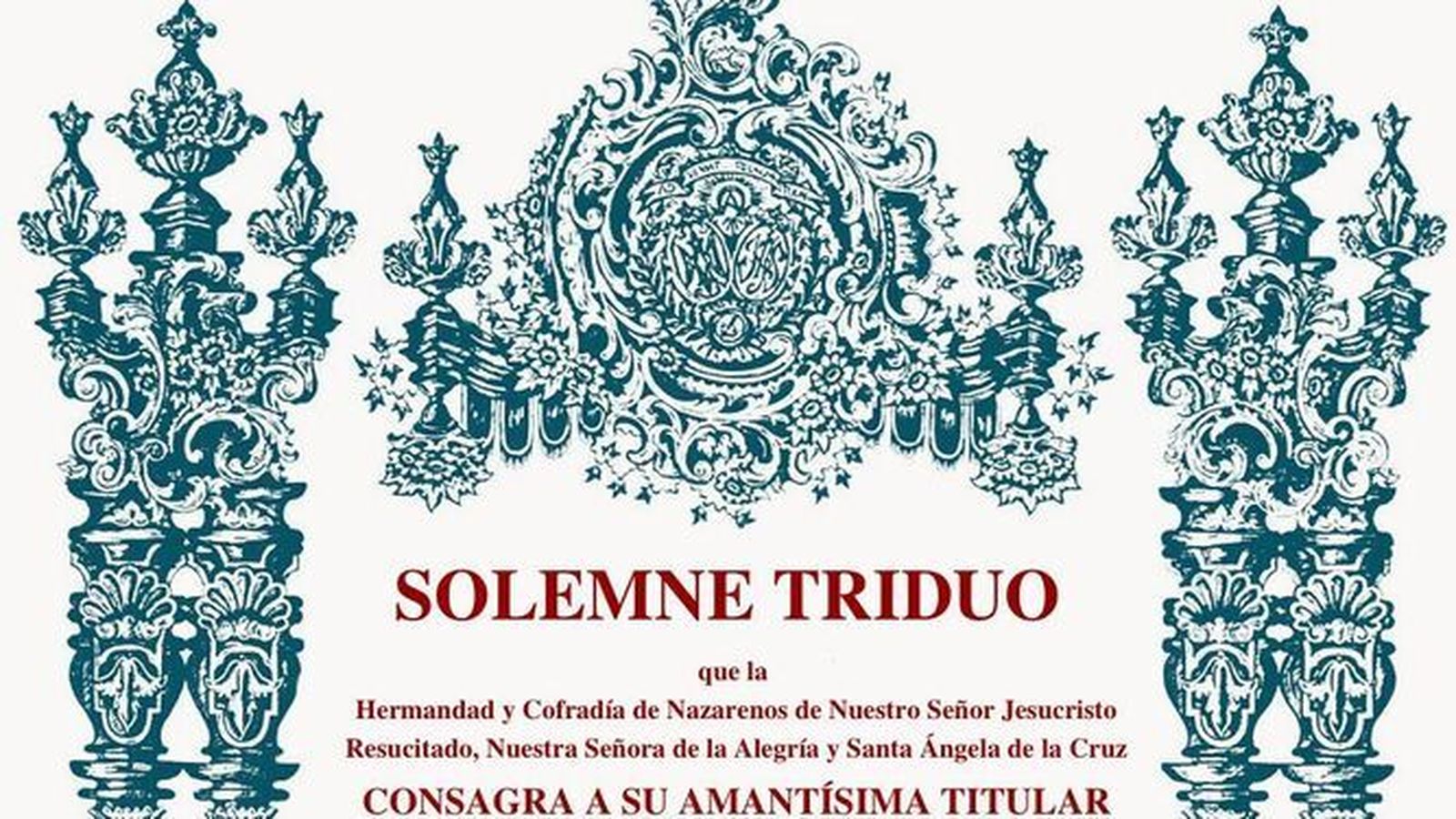 El cartel anunciador del triduo.