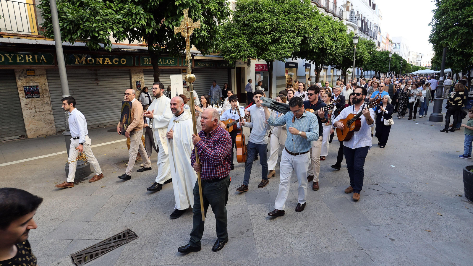 El centro de Jerez lleno este sábado