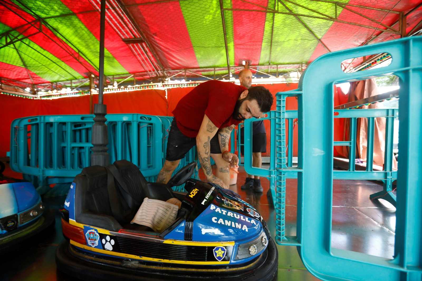 El montaje de la Velá de la Fuensanta, en imágenes