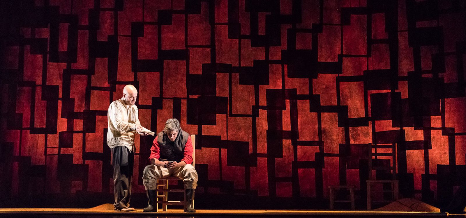 Un momento de la representación de 'La zanja'.