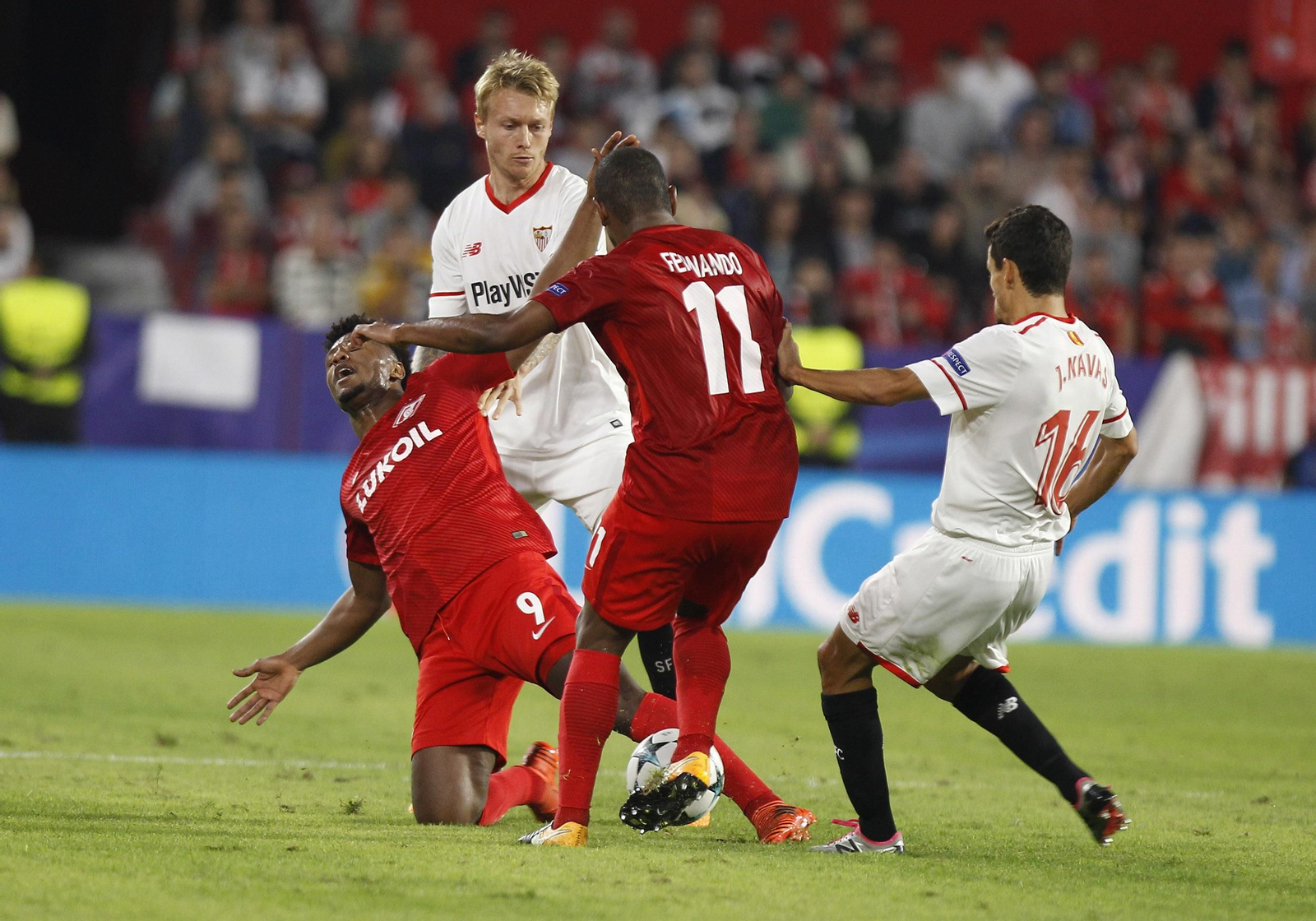 El Sevilla-Spartak, en imágenes