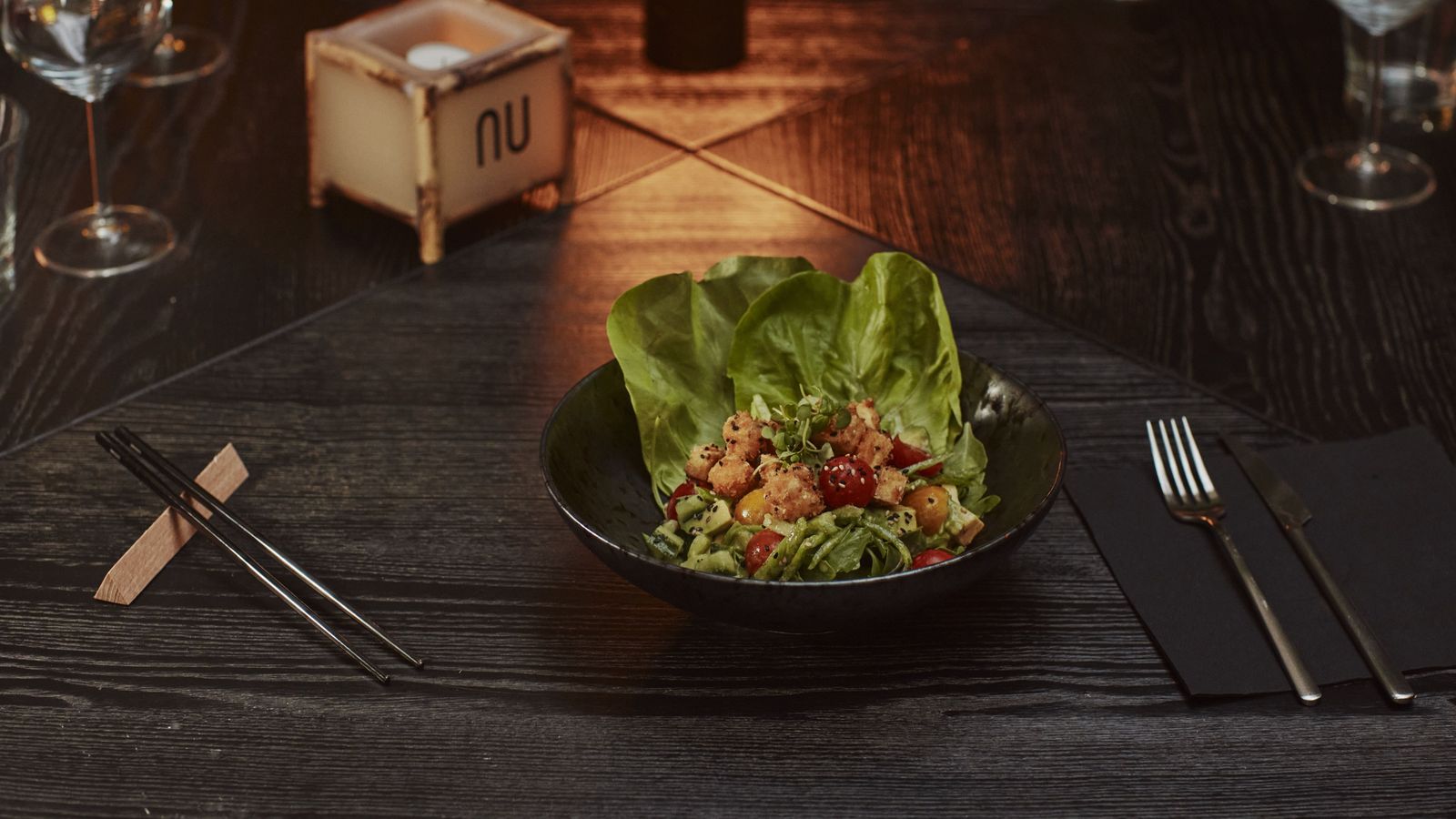 Una ensalada de Nu Downton, restaurante de Marbella