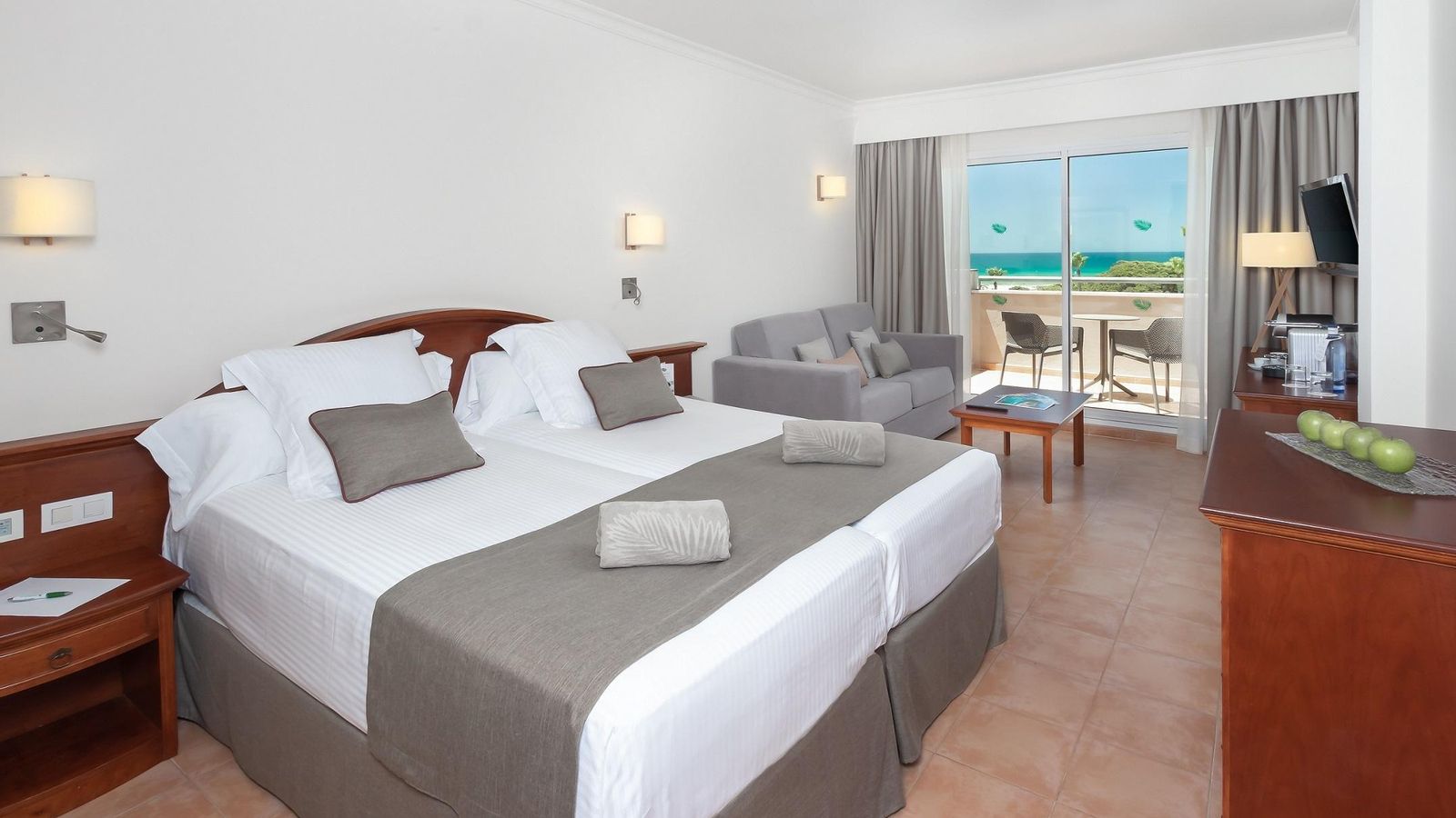 Una de las habitaciones del hotel.