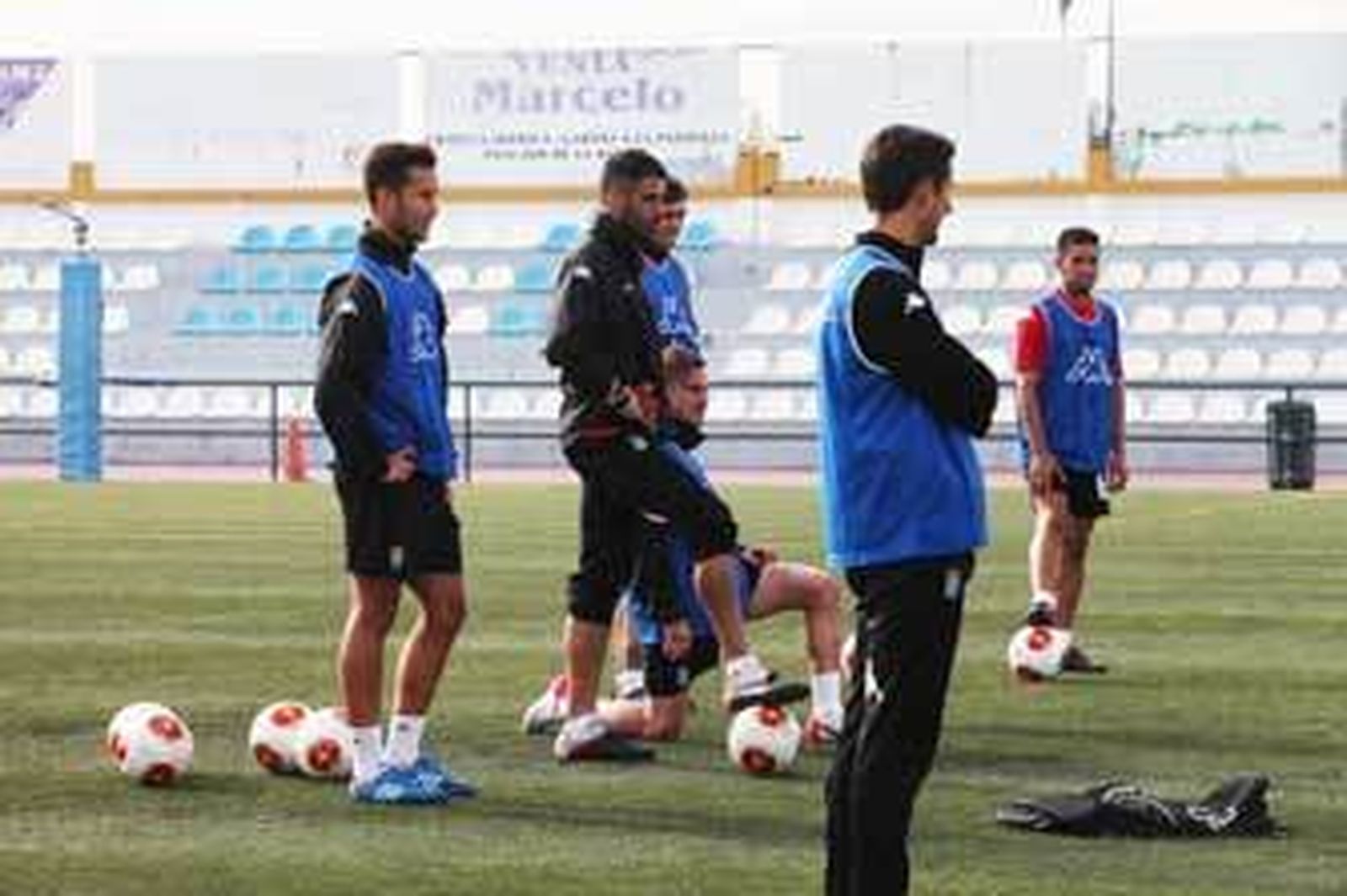 Javi Muñoz, en el entrenamiento de ayer en Guadalcacín. /Vanesa Lobo
