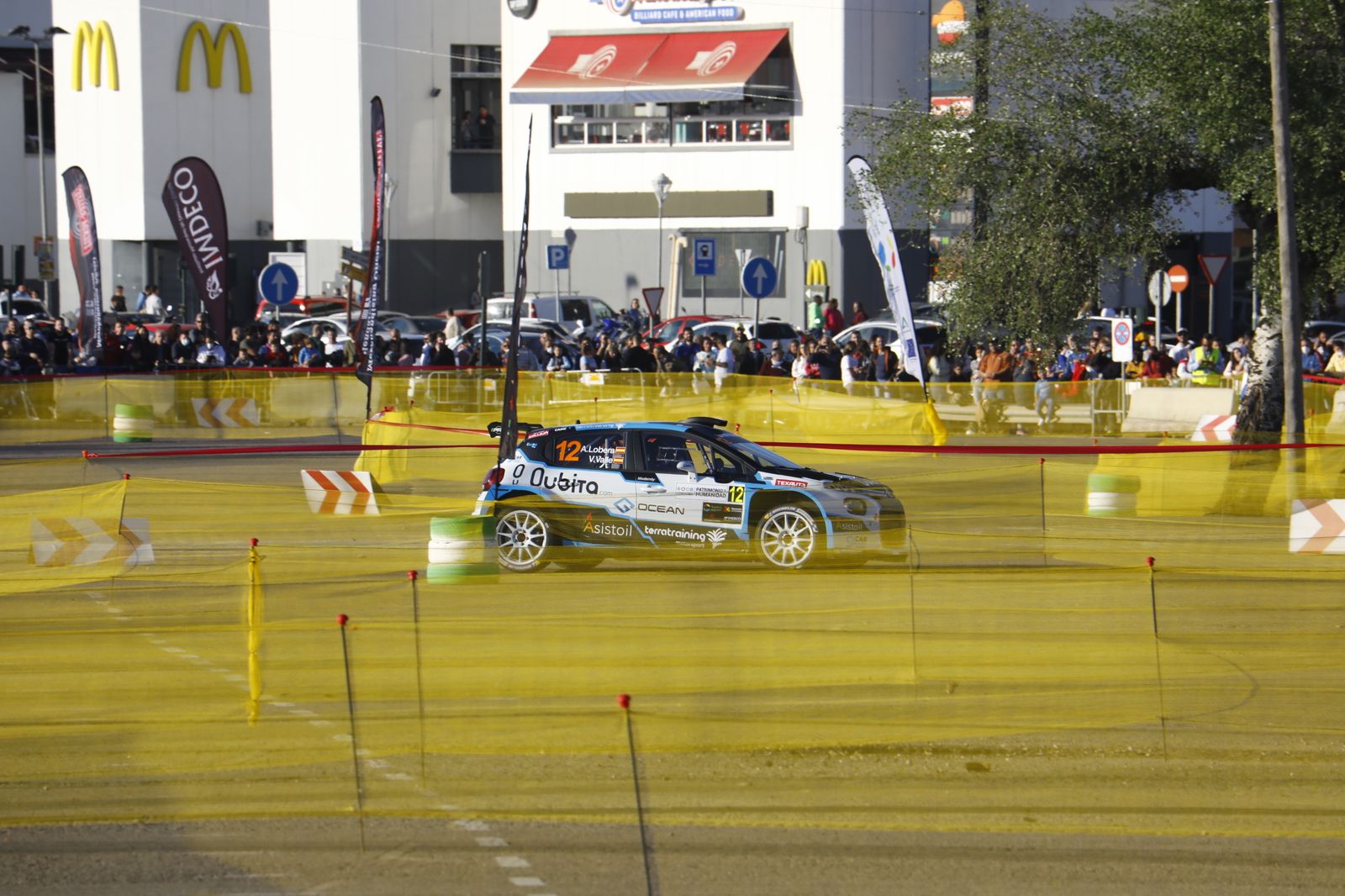 La primera pasada al tramo urbano de Córdoba en el Rallye Sierra Morena, en imágenes