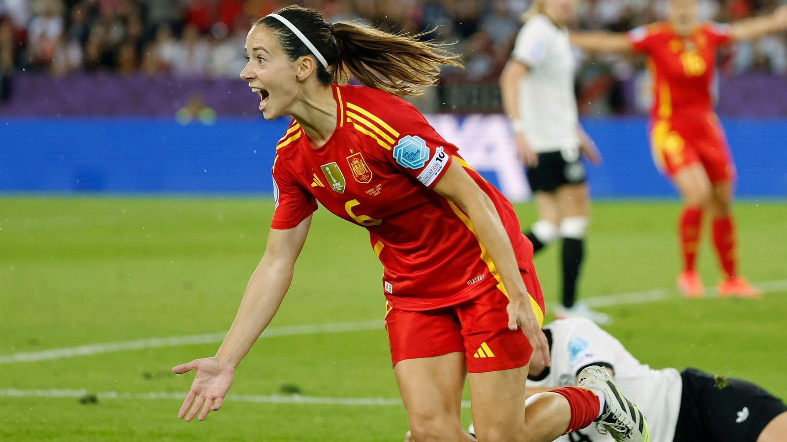 Aitana Bonmatí celebra el gol ante Alemania que clasificó a España para la final de la Eurocopa.