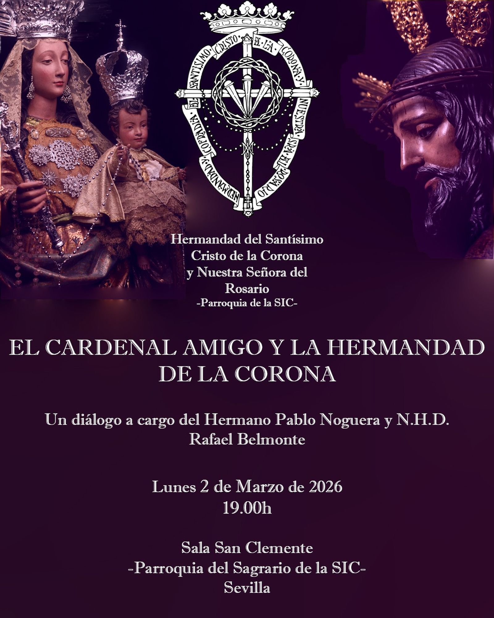 Cartel anunciador de este encuentro en la Corona