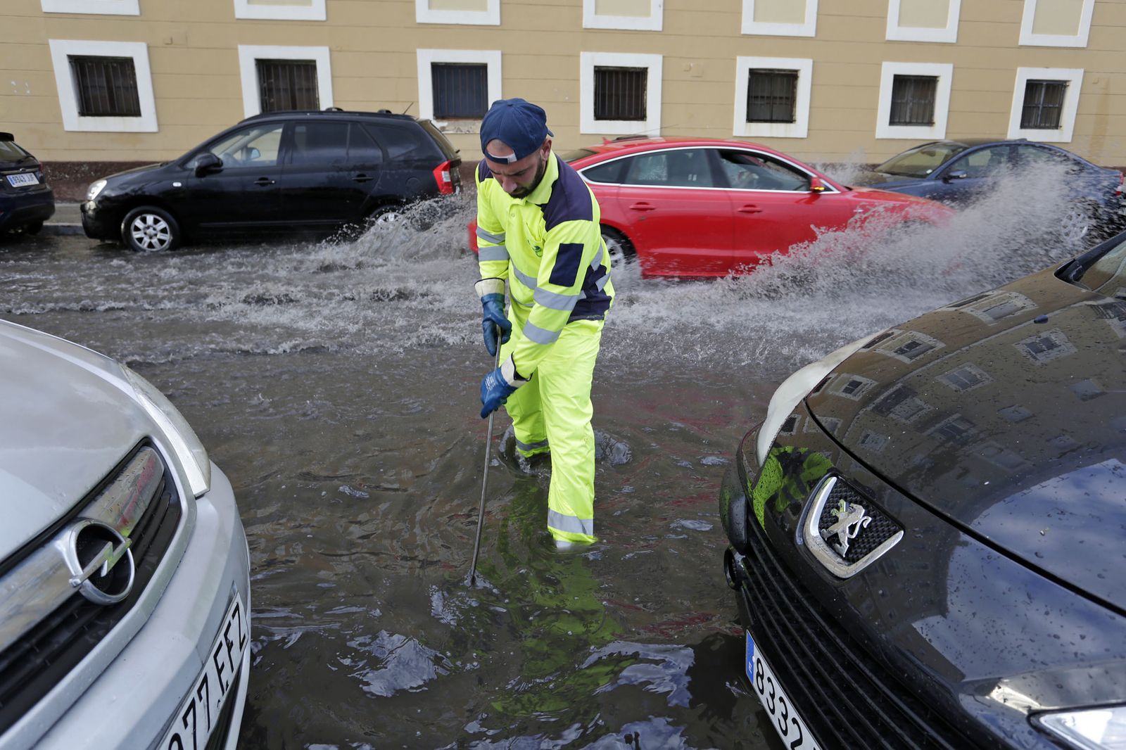 Los efectos de la tromba de agua en Cádiz