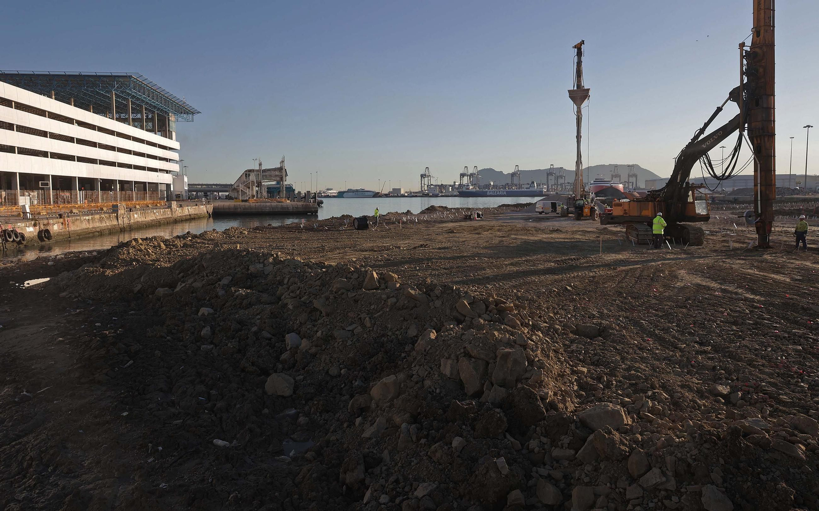 Fotos de las obras del nuevo muelle de Galera en el Puerto de Algeciras