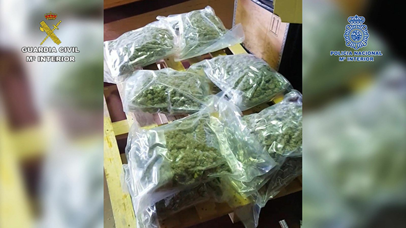 Hachís empaquetado en una intervención policial.