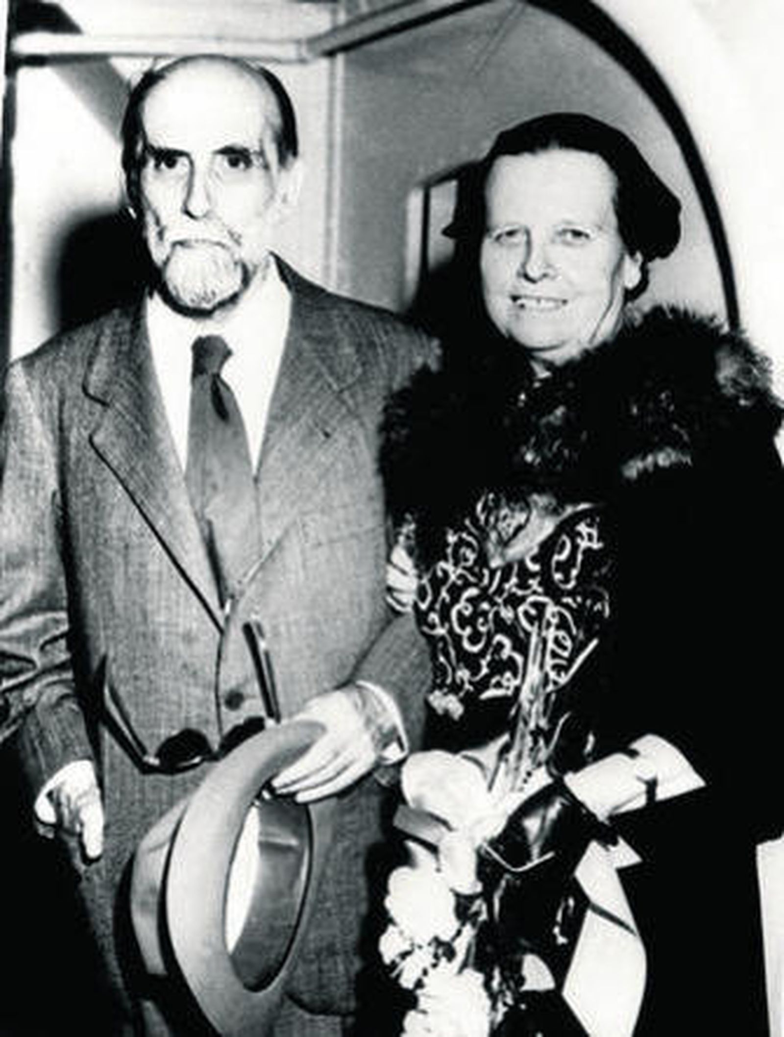 Juan Ramón Jiménez y Zenobia Camprubí, en 1956.