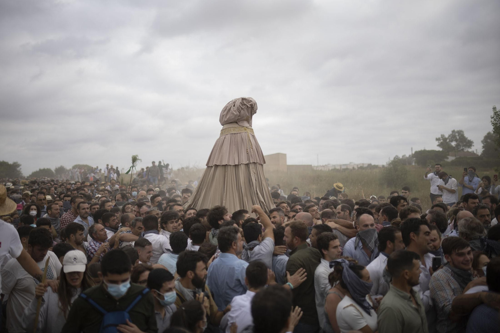 Imágenes del traslado de la Virgen del Rocío de Almonte hasta El Chaparral