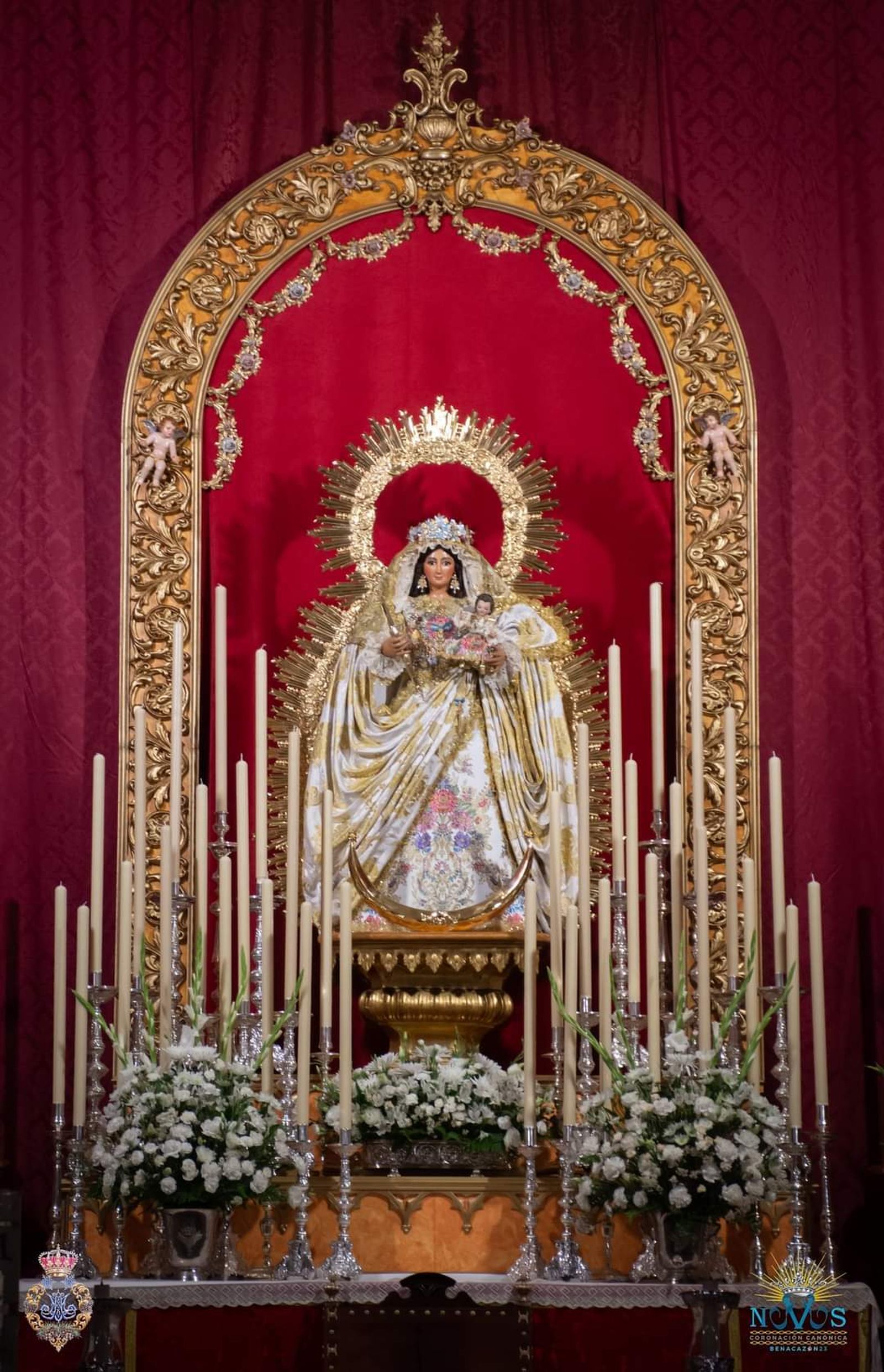 La Virgen de las Nieves durante el triduo preparatorio