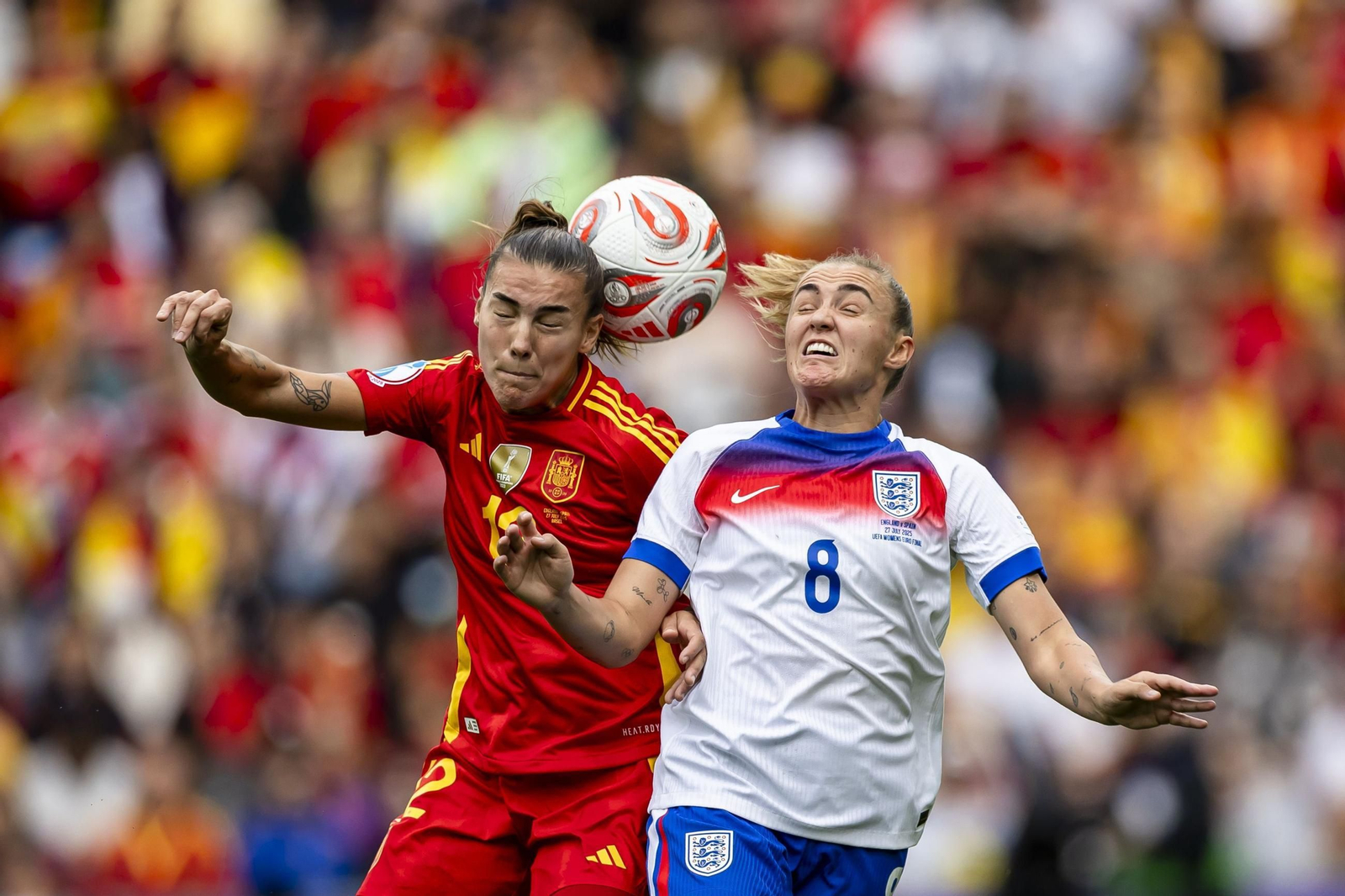 Las mejores imágenes de la final España - Inglaterra de la Eurocopa femenina