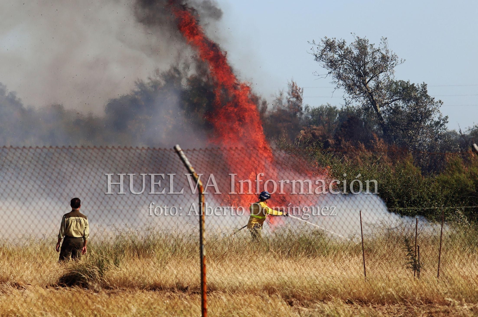 Imágenes del incendio en Doñana