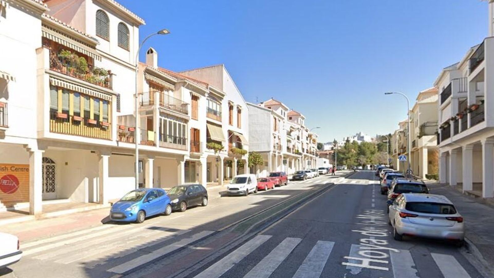 La calle Hoya de la Mora, ahora.