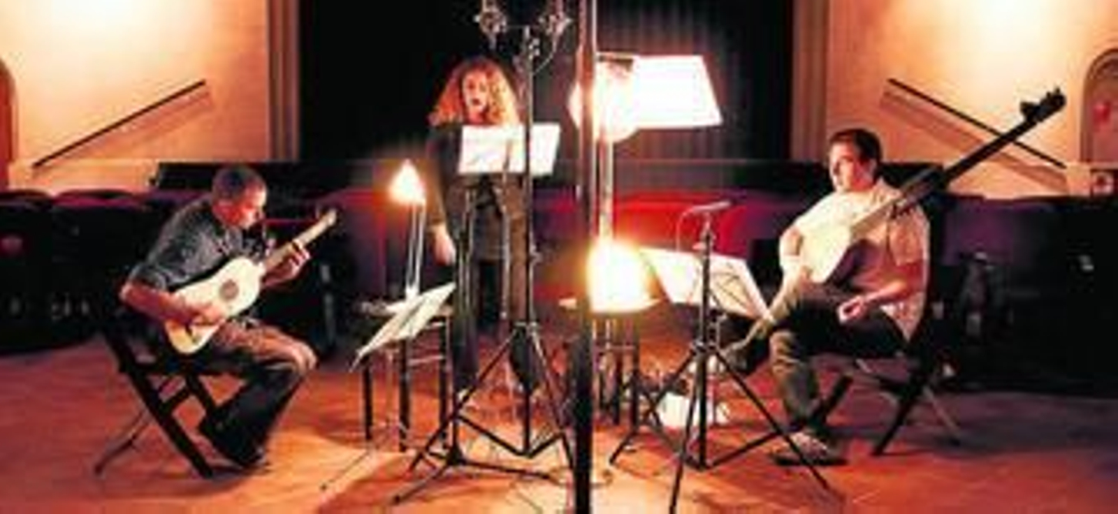 La Galanía durante la grabación del CD.