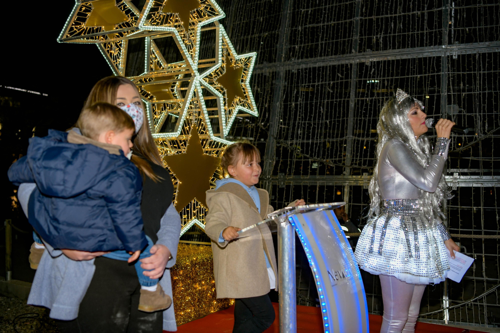 El encendido de la Navidad 2021 en el centro comercial Nevada Shopping, en imágenes