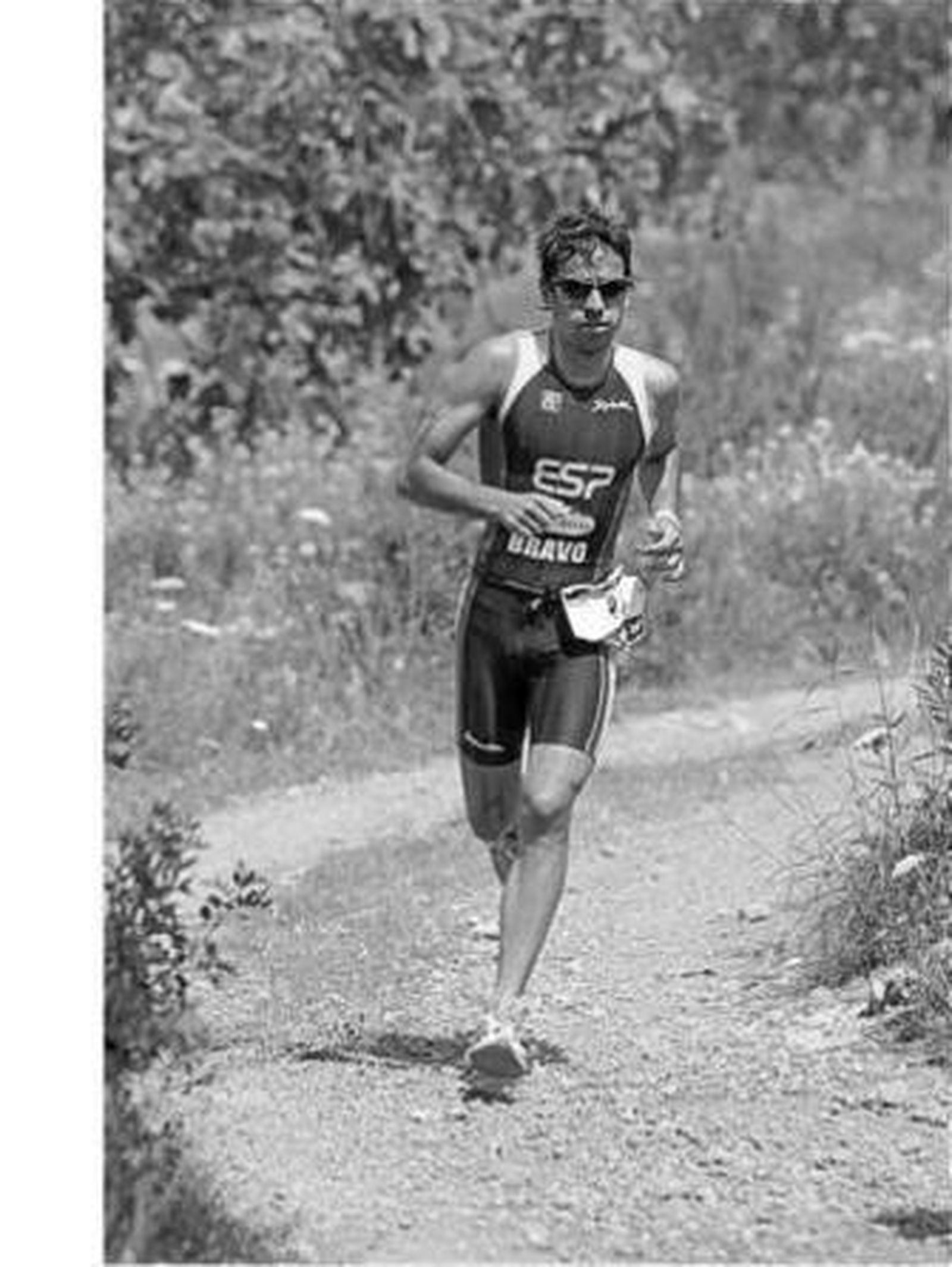 Rubén Bravo compitiendo con la selección española.