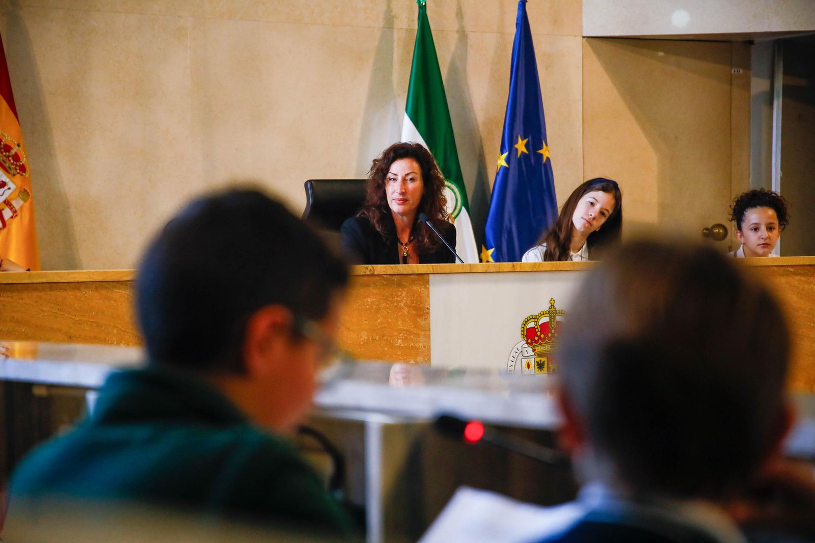 Visita al Ayuntamiento de Almería del colegio Virgen de Fátima, en imágenes