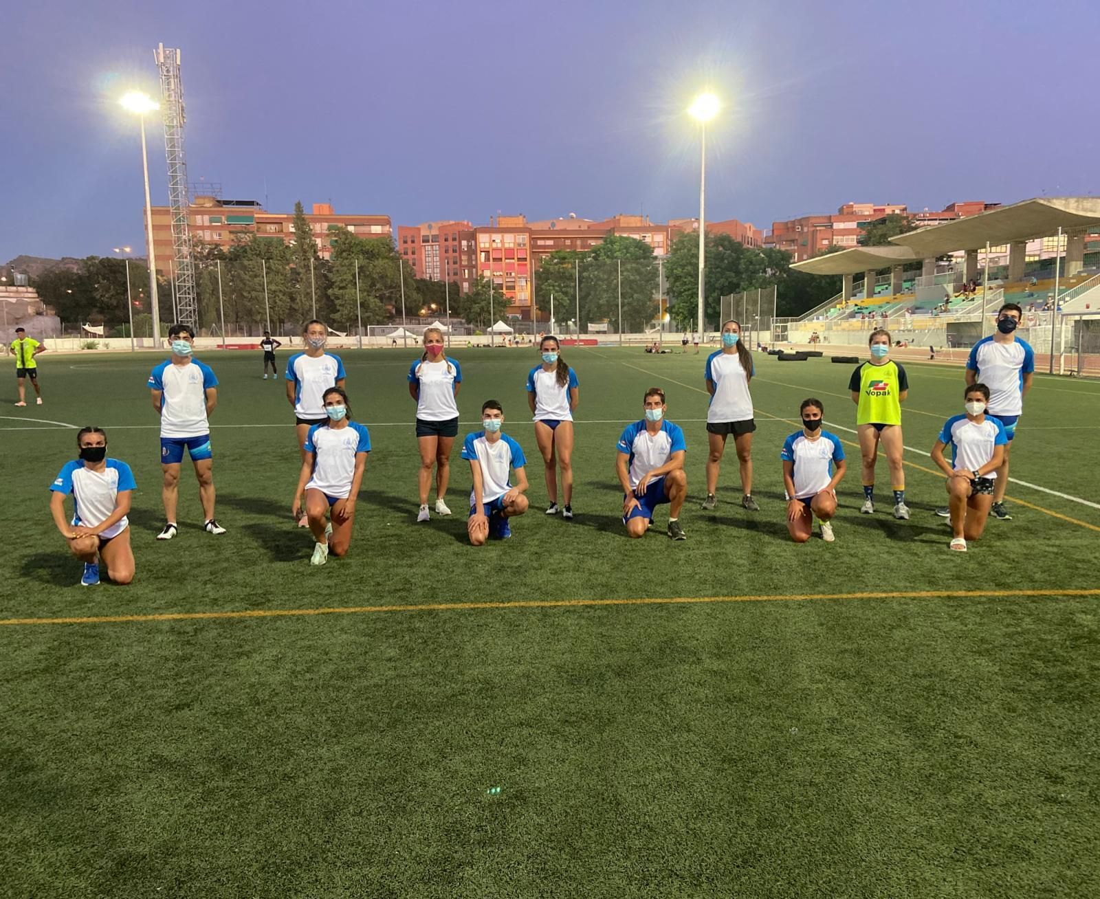 Los participantes del Bahía, en uno de los controles