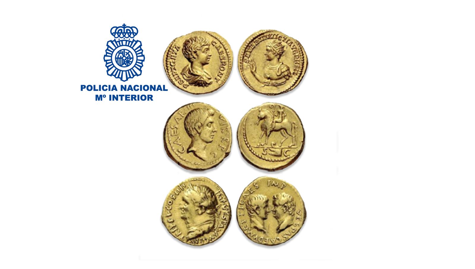 Las tres monedas recuperadas