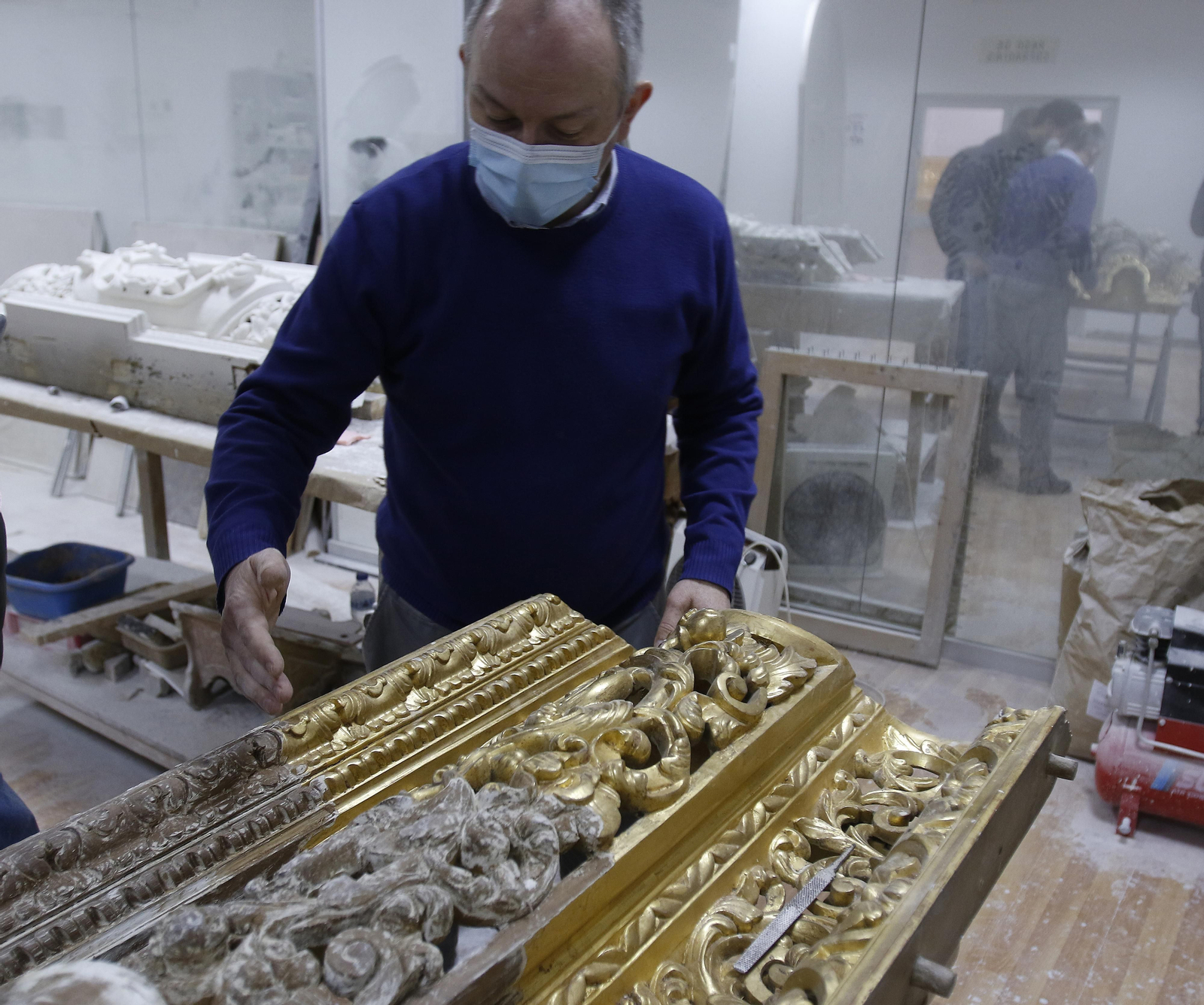 Restauración del paso de La Mortaja