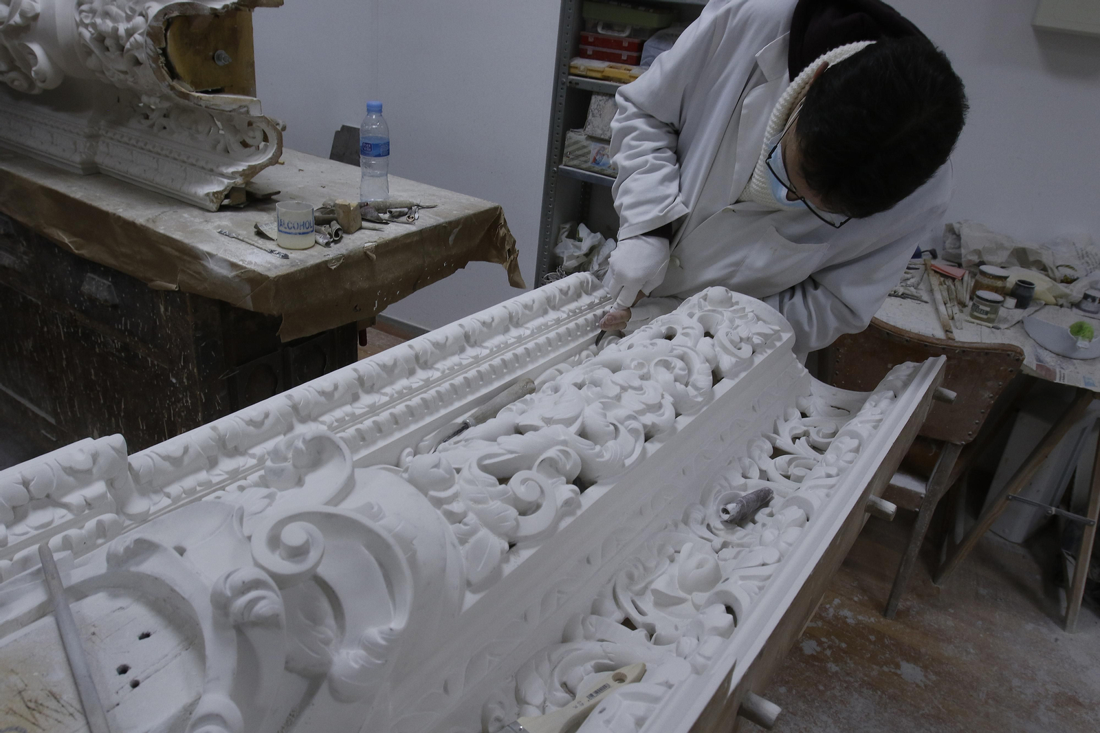 Restauración del paso de La Mortaja