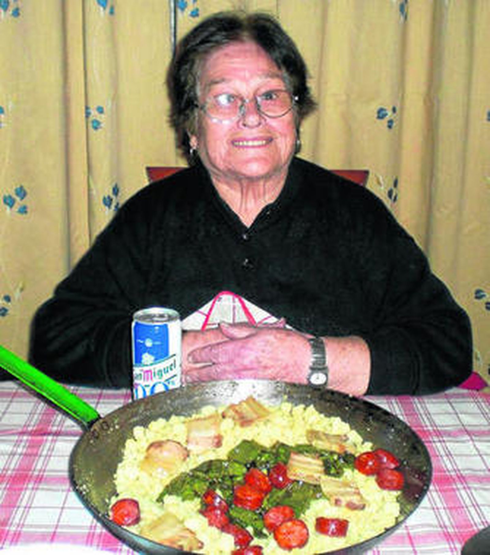 María Bujaldón sigue fiel a sus recetas de migas, pero ahora a menor escala.