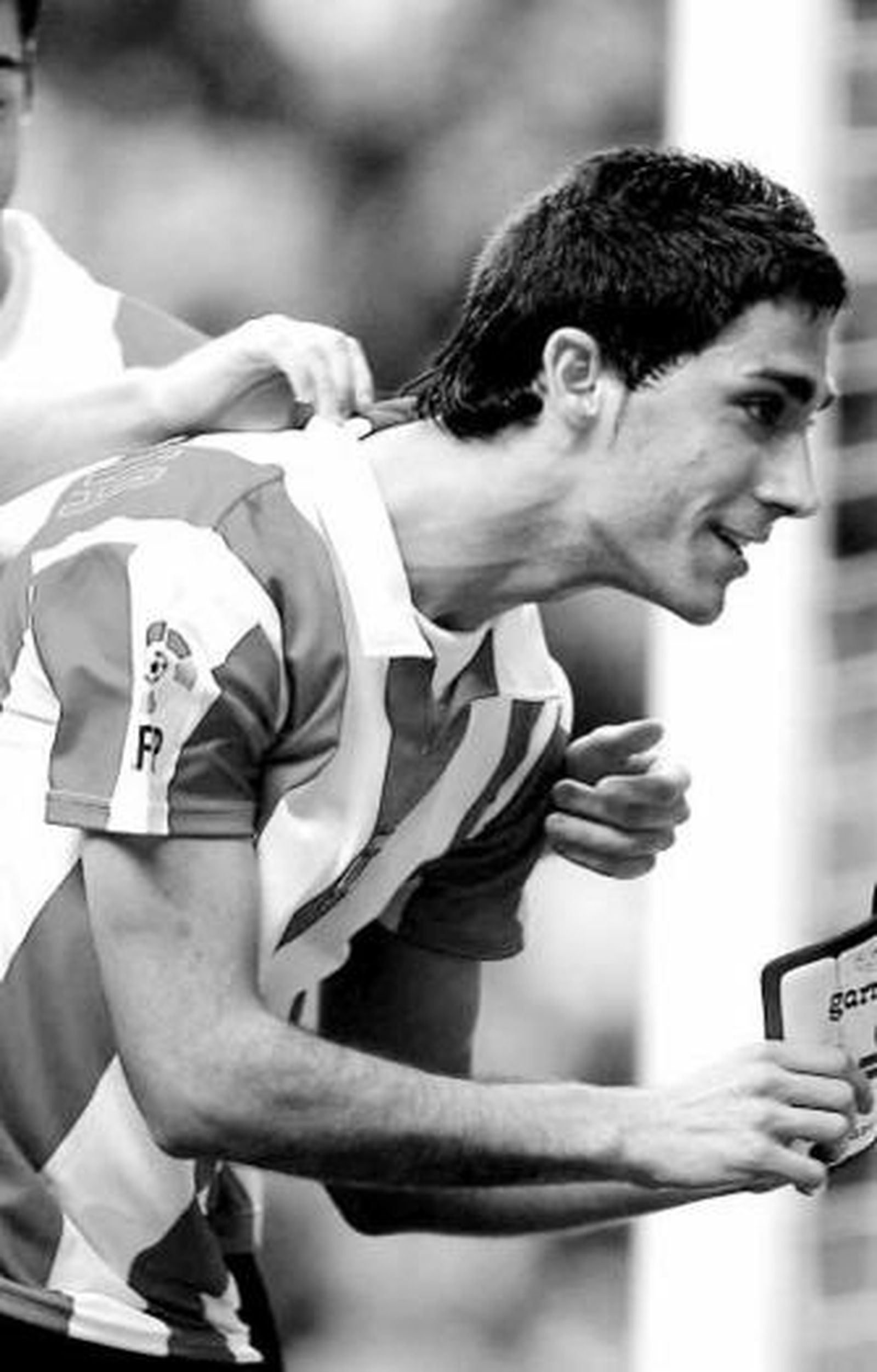 Garmendia celebra el gol del triunfo de su equipo ante el Espanyol.
