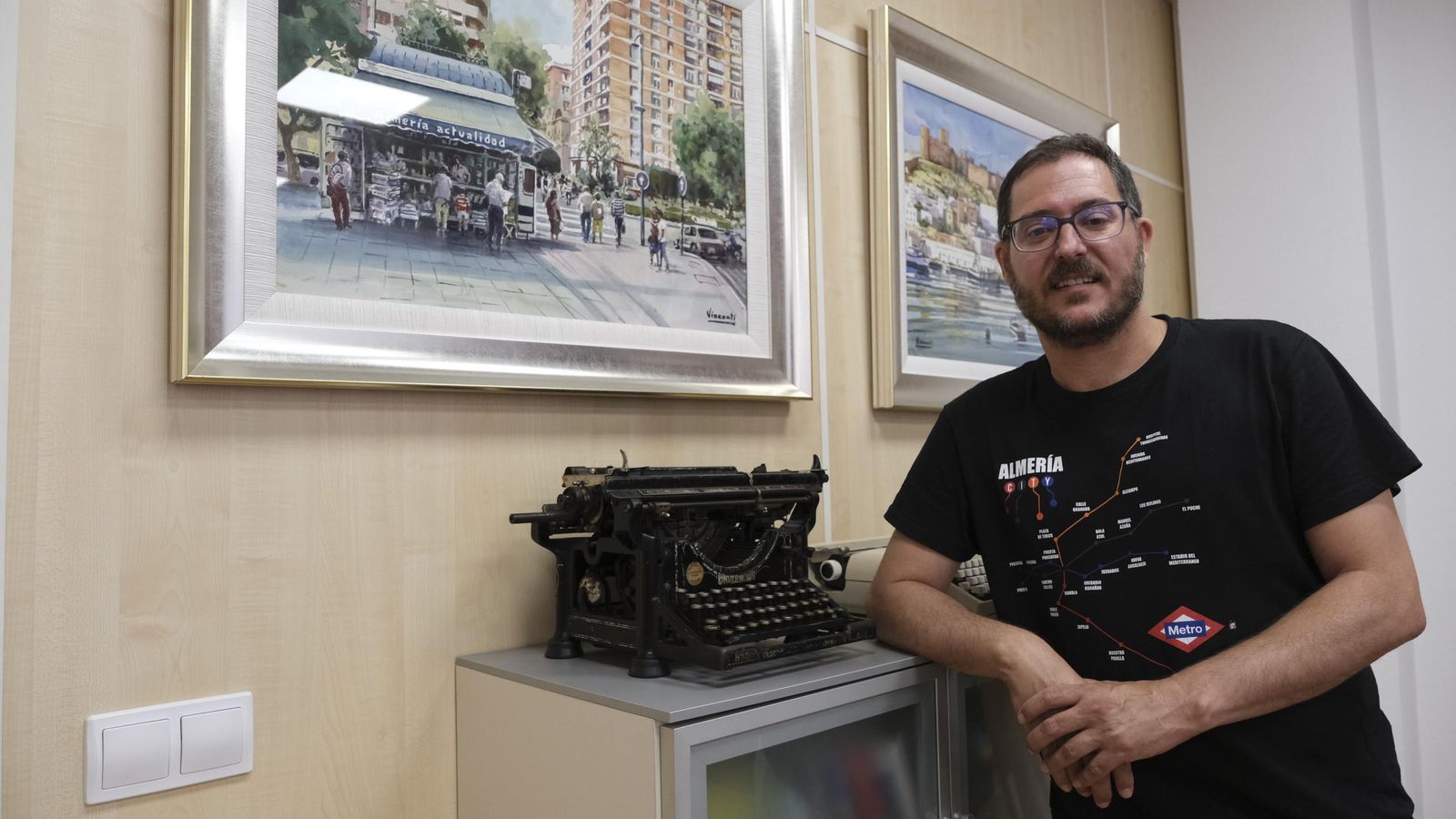 Diego Crespo, cabeza de lista de Andelante Andalucía en Almería, durante su entrevista en Diario de Almería.